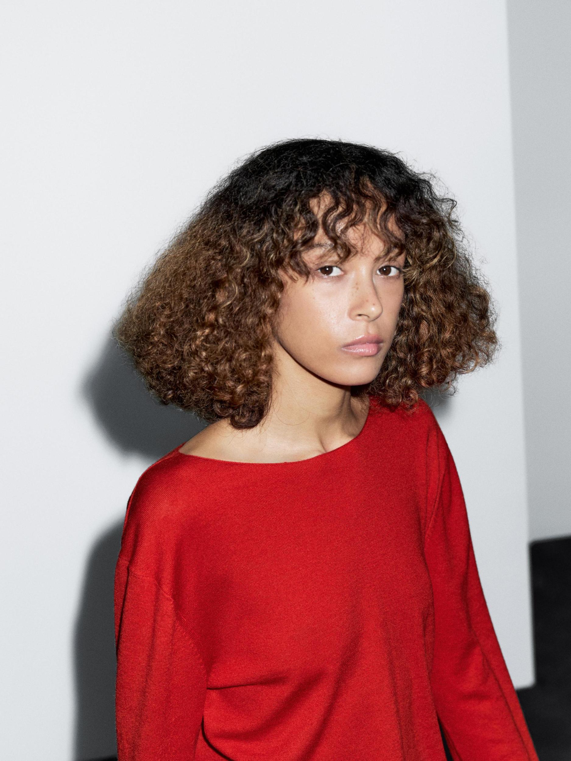 Wool blend boat neck sweater Product Image