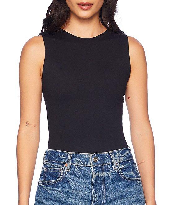 Susana Monaco Crew Neck Sleeveless Fitted Tank Top Product Image