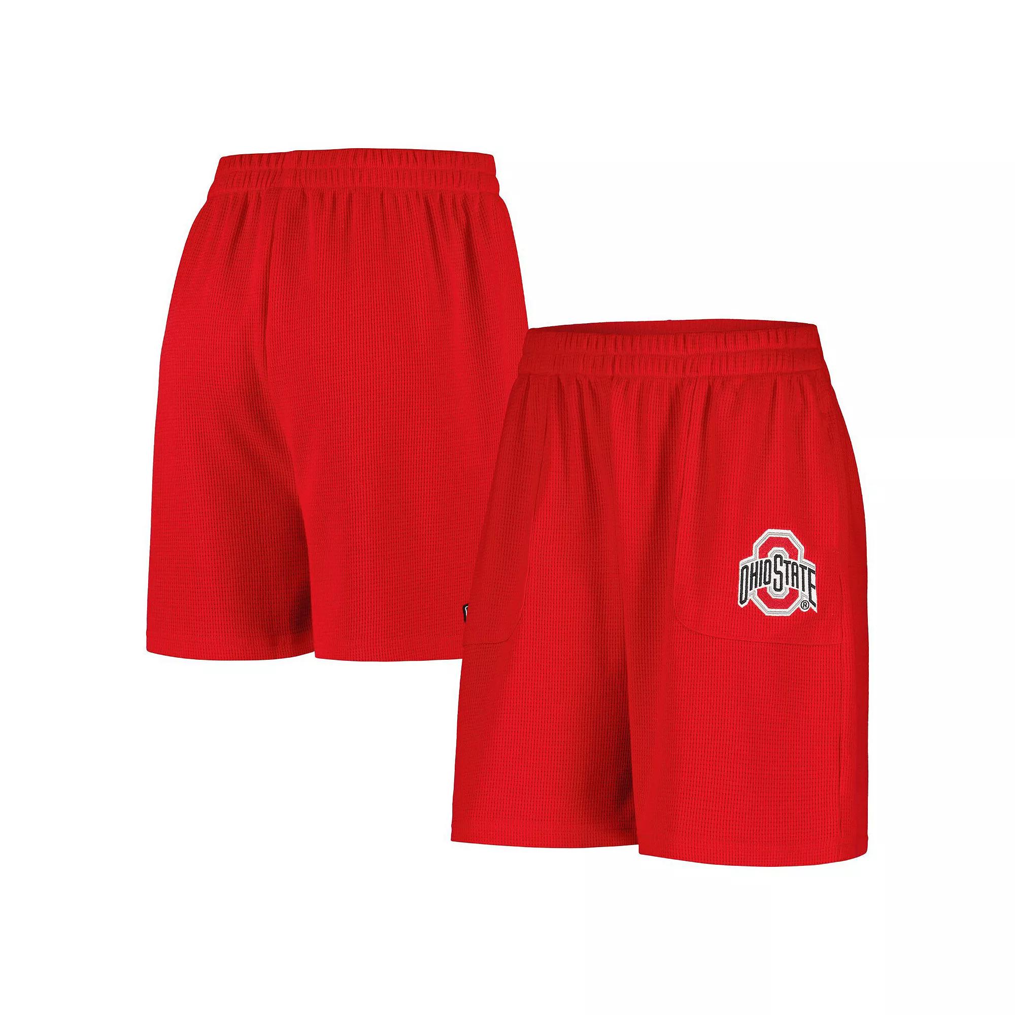 Women's Hype and Vice Scarlet Ohio State Buckeyes Pocket Hit Grand Slam Waffle Shorts, Size: Large, Red Product Image