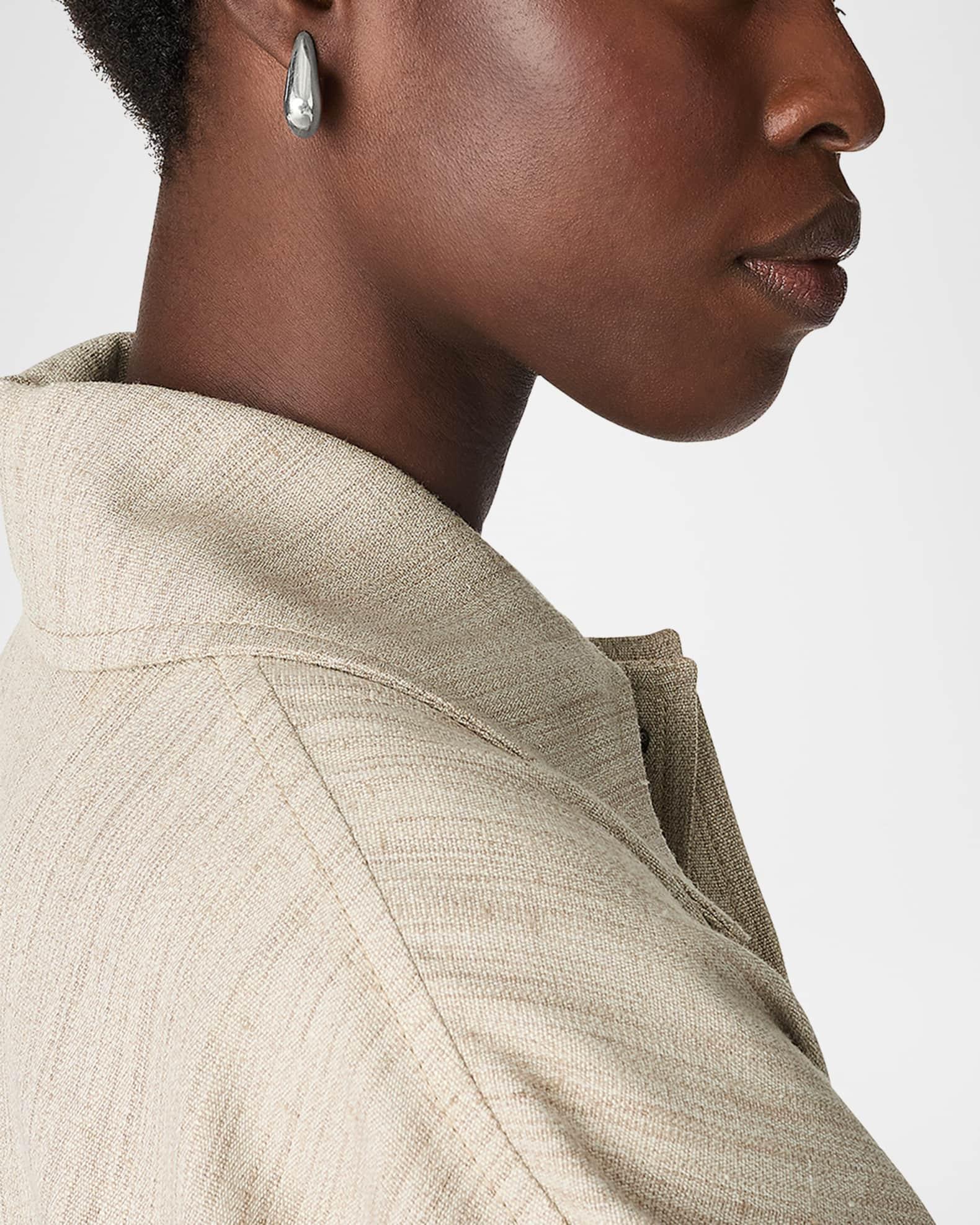 Sterling Silver Sculpted Earrings Product Image