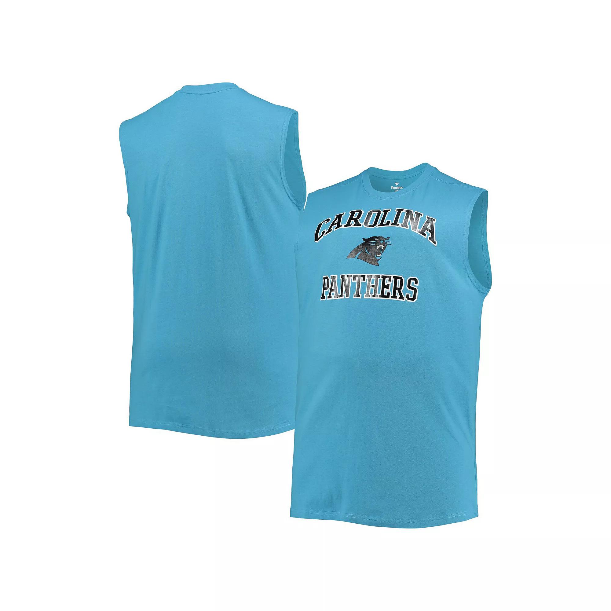Men's Blue Carolina Panthers Big & Tall Muscle Tank Top,  Product Image
