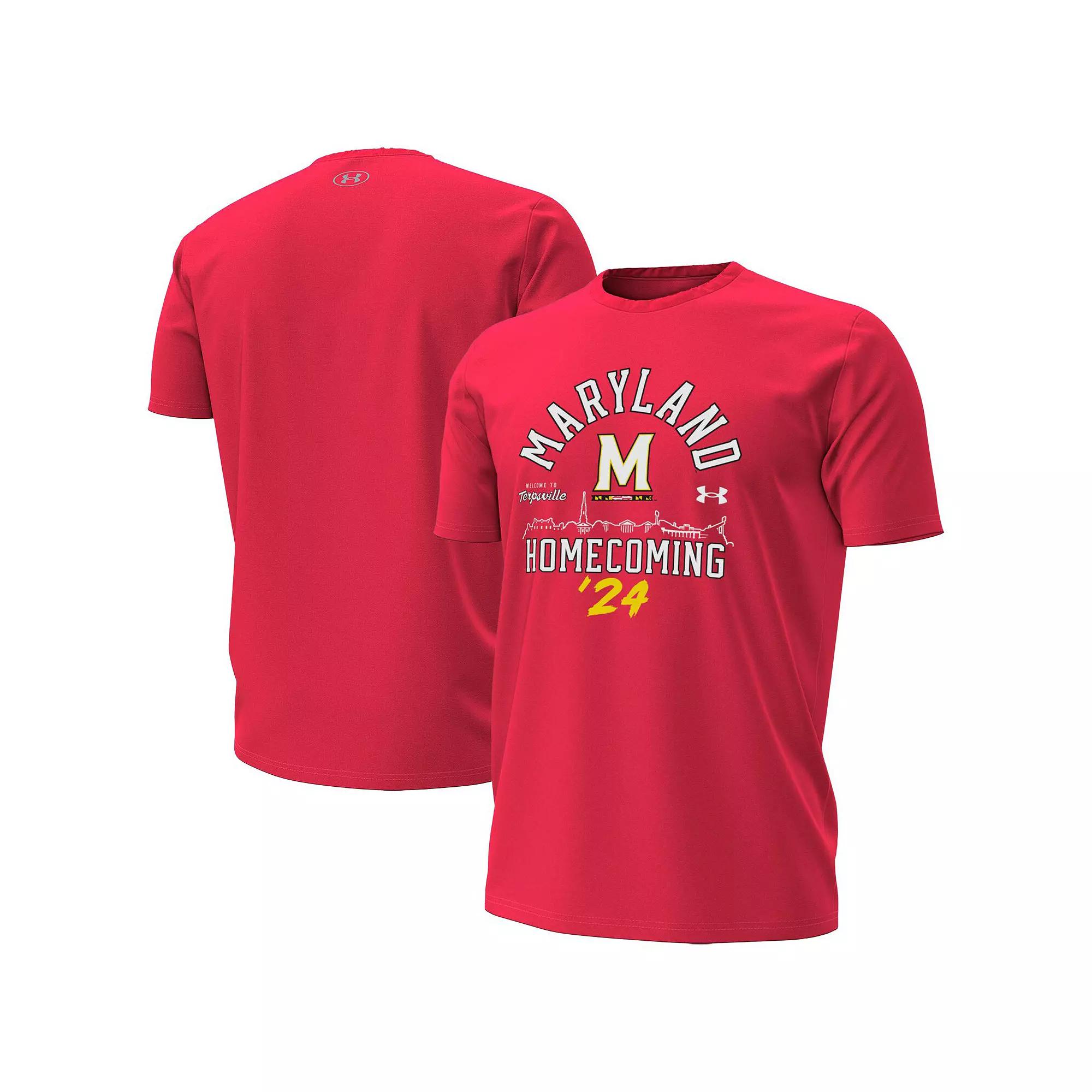 Men's Under Armour Red Maryland Terrapins 2024 Homecoming T-Shirt,  Product Image