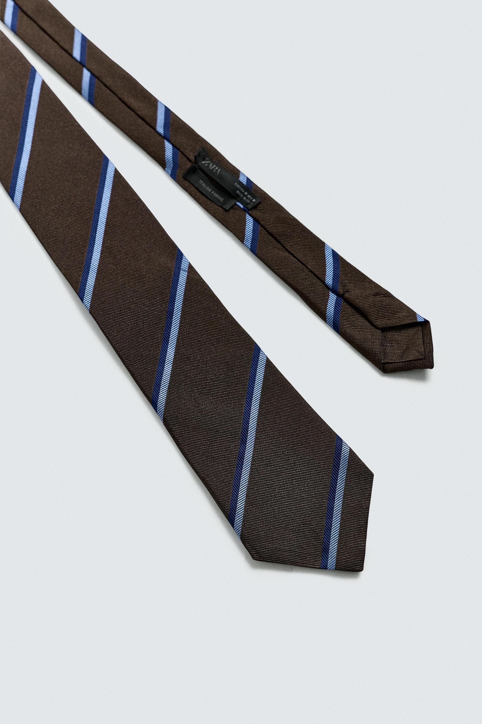 100% SILK STRIPED TIE Product Image