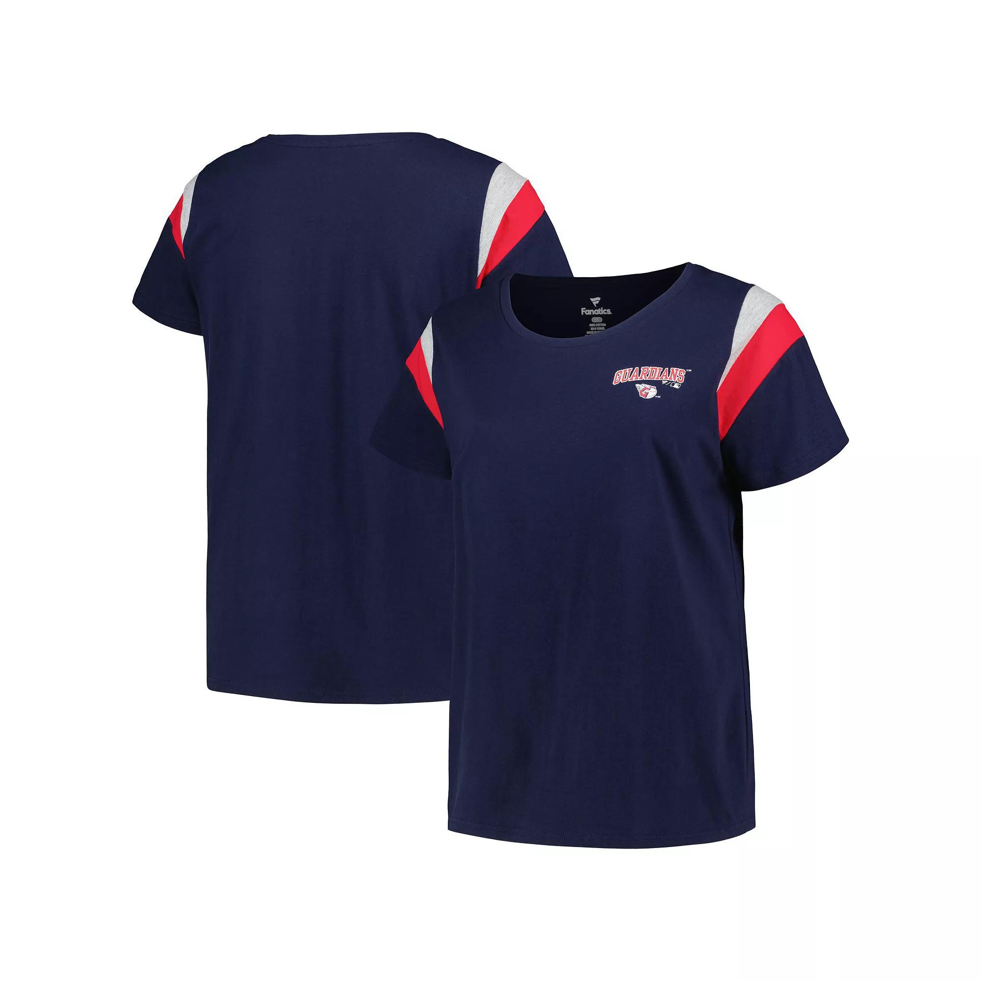 Women's Profile Navy Cleveland Guardians Plus Size Scoop Neck T-Shirt, Size: 2XL, Grd Blue Product Image