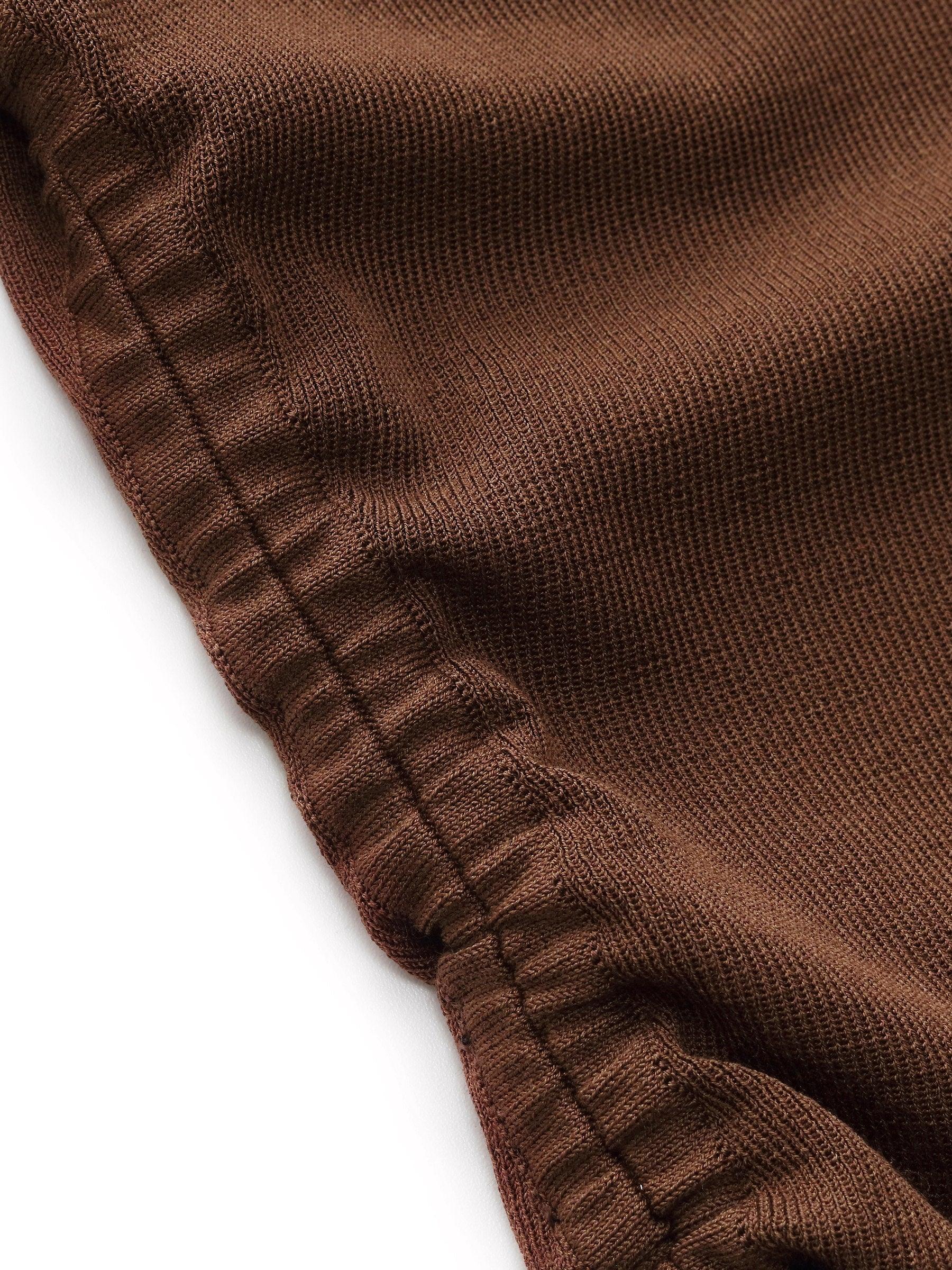 Acetate Tencel Blend Side Drawstring Women Knit Top Product Image