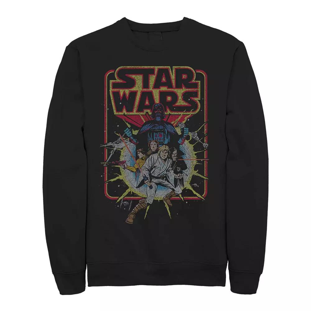Men's Star Wars Old School Comic Fleece Sweater,  Product Image