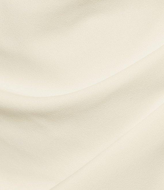 Jessica Howard Plus Size Boat Neck Long Dotted Illusion Sleeve Scuba Crepe Sheath Dress Product Image