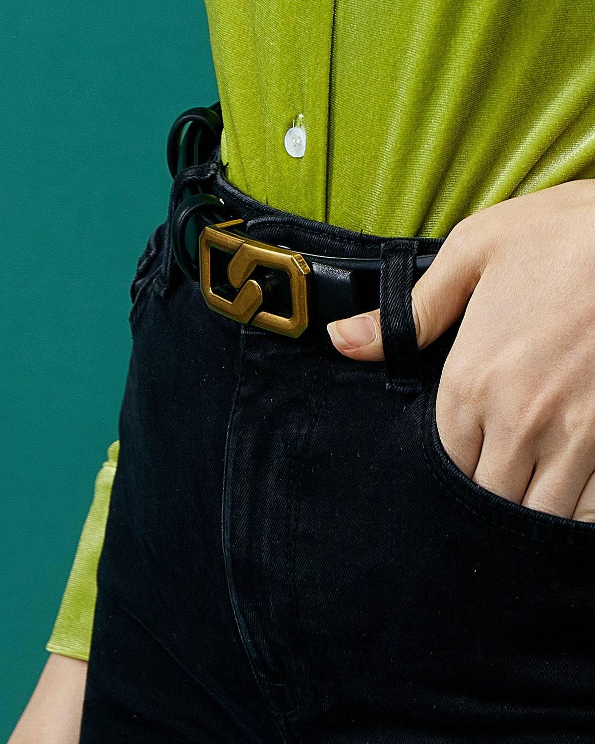 The Reversible Metal Buckle Belt Product Image