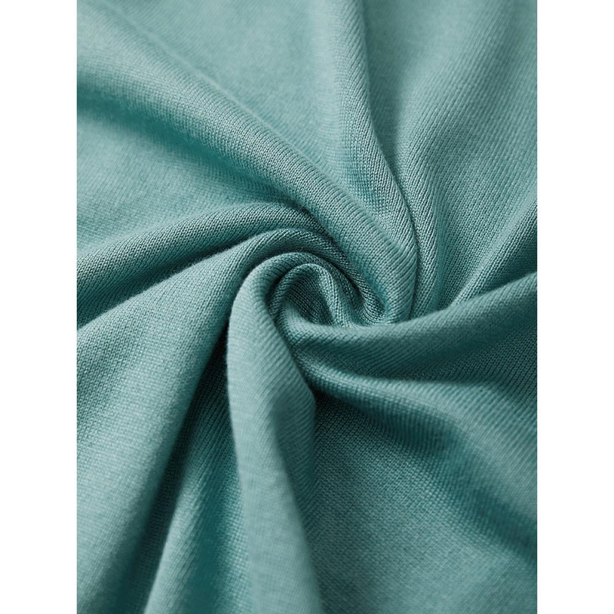 Plus Size Supersoft Essentials Geometric Eyelet Open Front Cardigan Emerald Women Casual Loose Long Sleeve Dailywear Cardigans BloomChic 30/6X Product Image