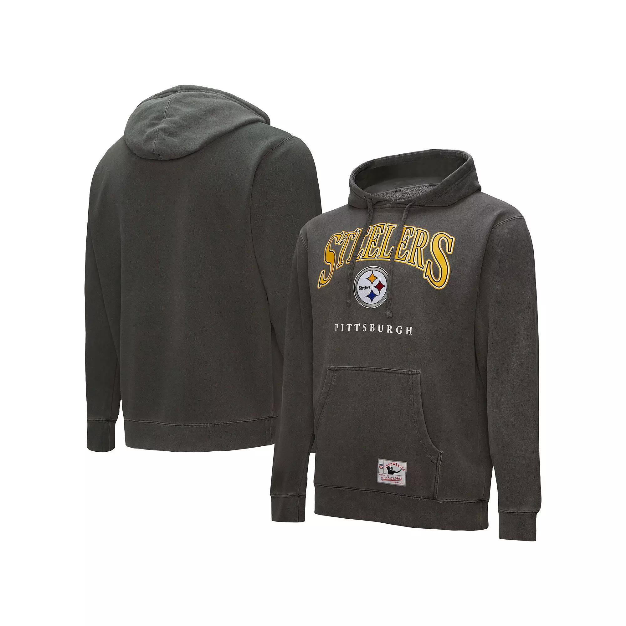 Mitchell & Ness Gray Pittsburgh Steelers Slot Pullover Hoodie, Men's,  Product Image