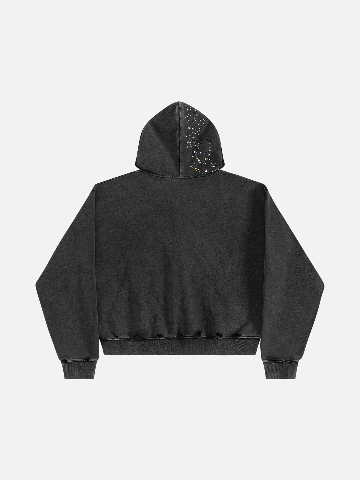 Aelfric Eden Rhinestone Boxy Zip Up V302 Hoodie Product Image