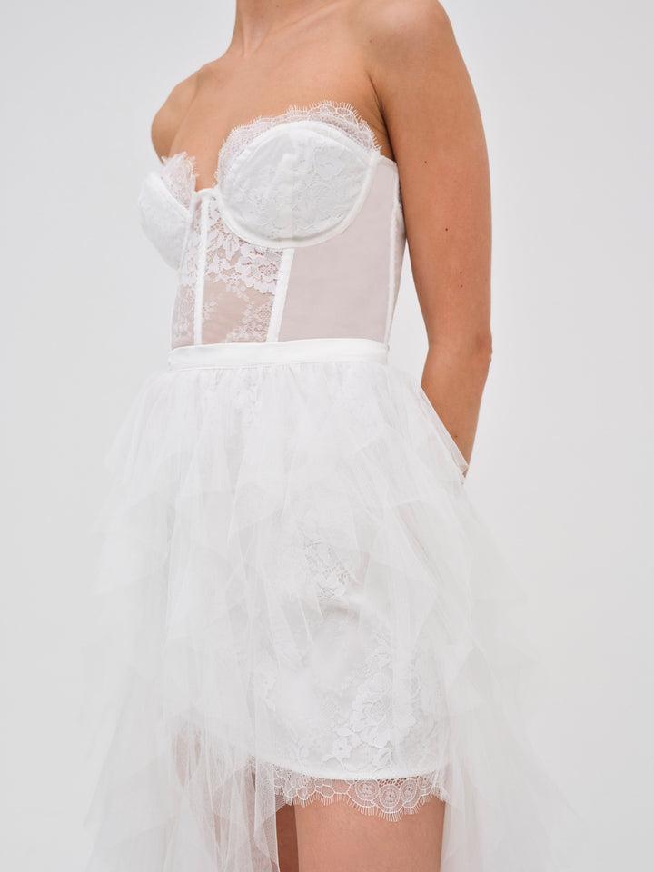 Bustier Gown — White Product Image