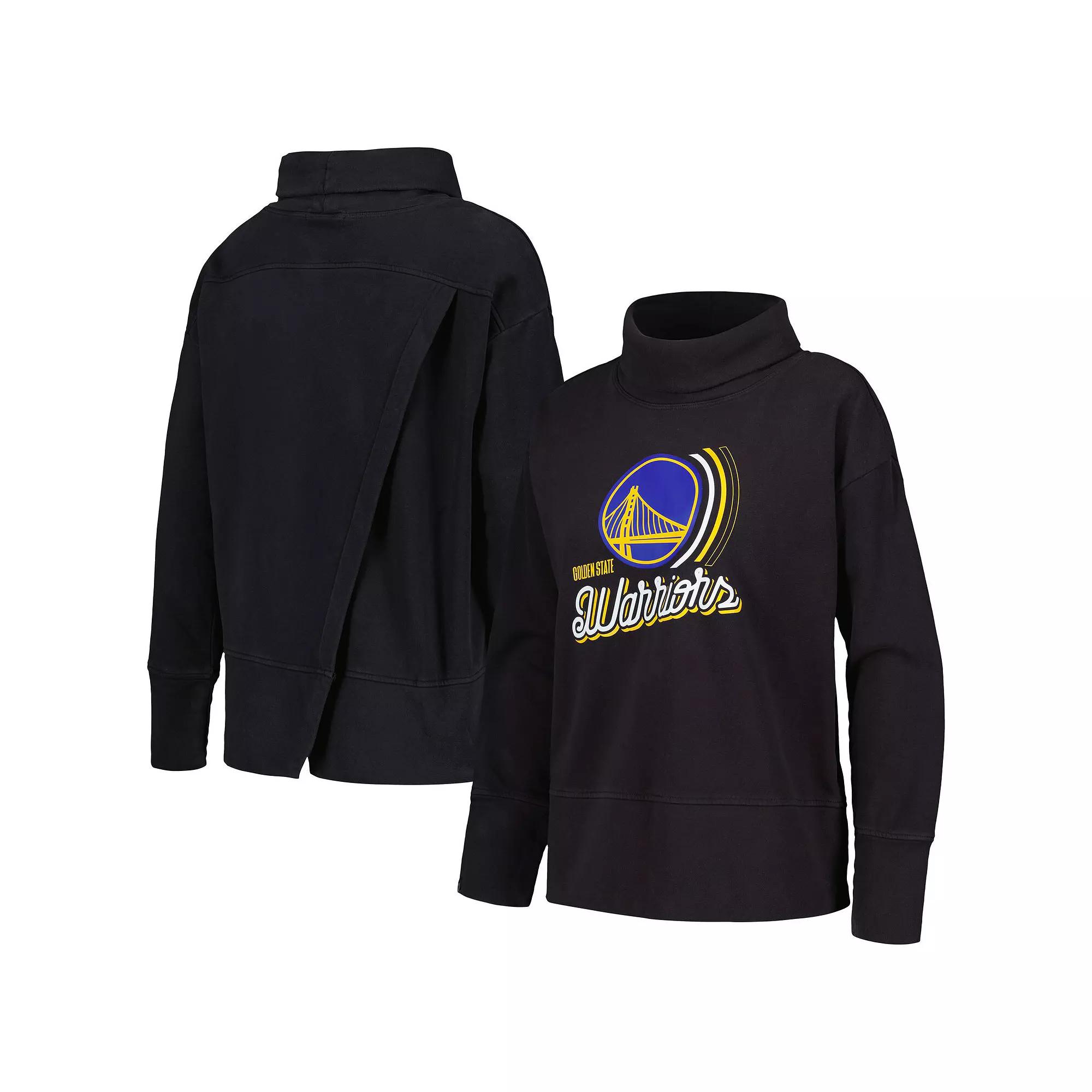 Women's Levelwear Black Golden State Warriors Sunset Pullover Sweatshirt,  Product Image