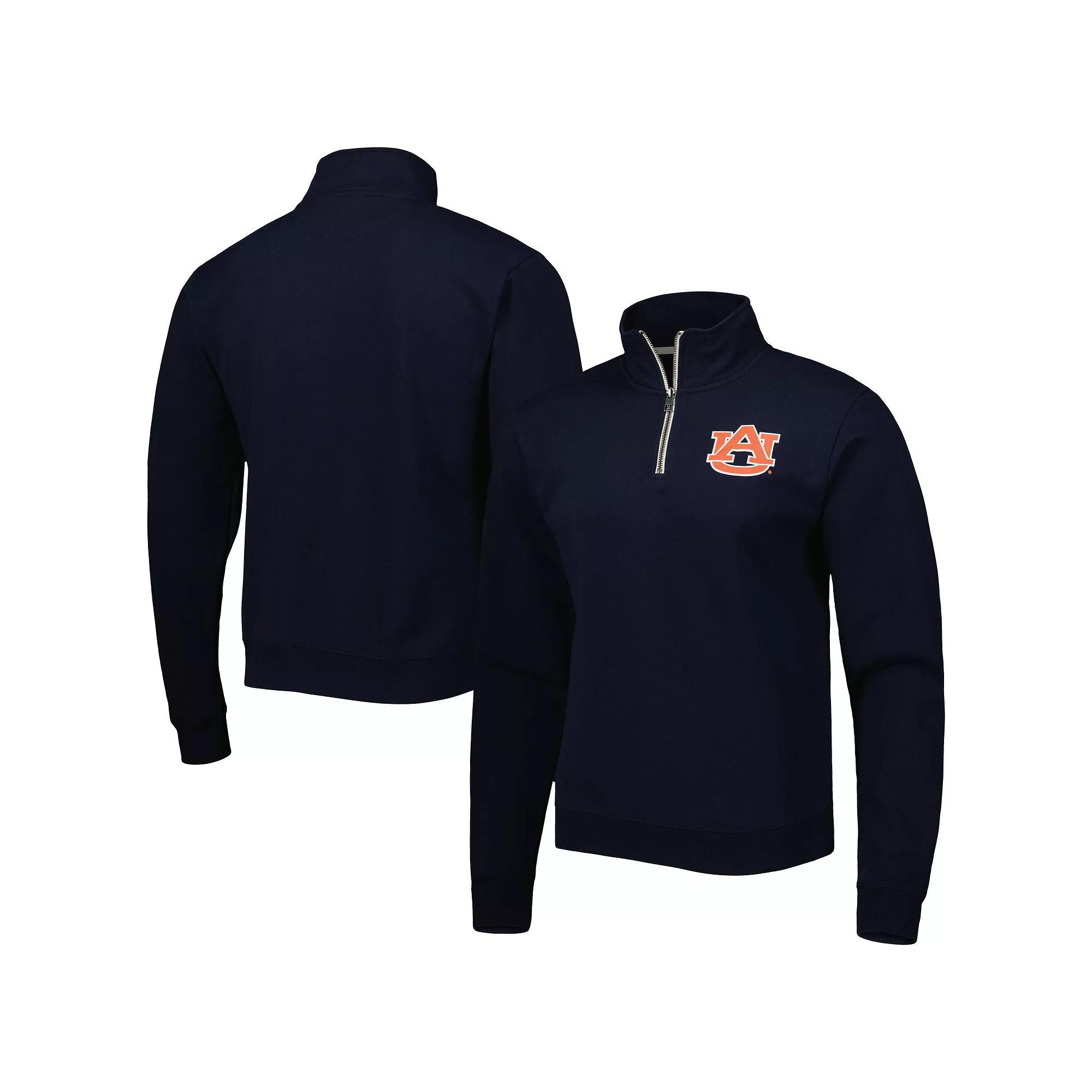 Men's Navy Auburn Tigers Stack Essential Fleece Quarter-Zip Sweatshirt,  Product Image