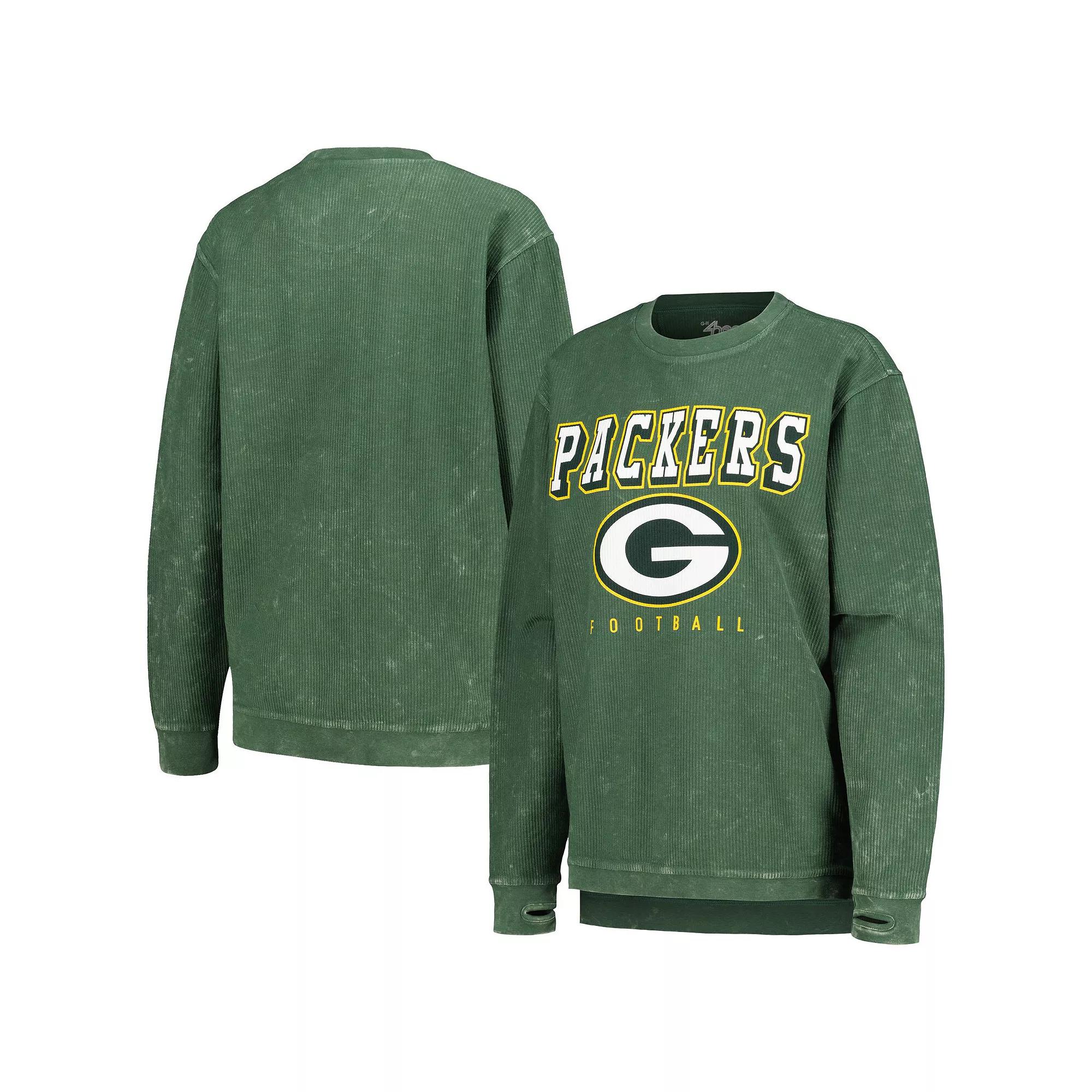 Women's G-III 4Her by Carl Banks Green Green Bay Packers Comfy Cord Pullover Sweatshirt,  Product Image