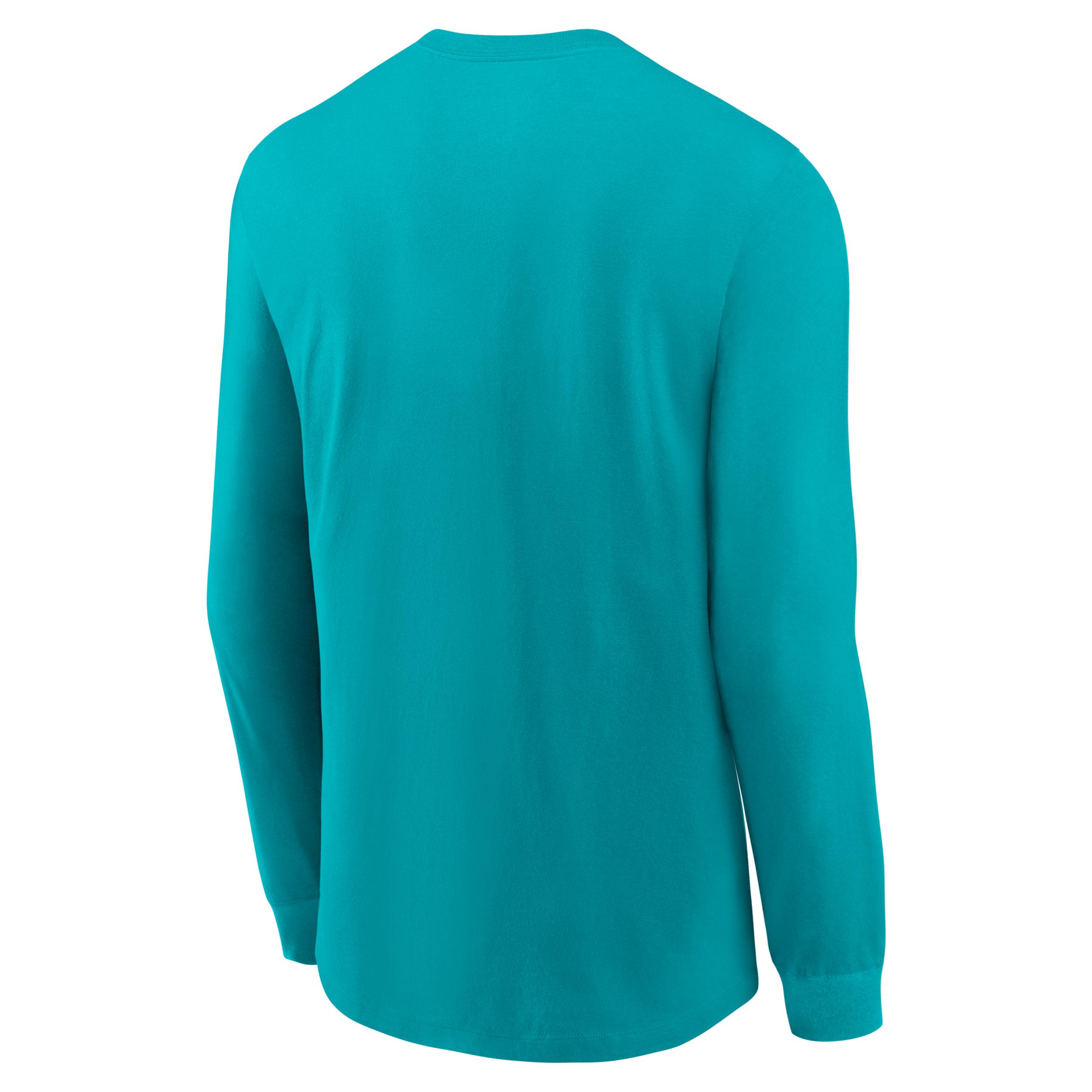 Miami Dolphins Play To Win Essential Nike Mens NFL Long-Sleeve T-Shirt | NKAC3GT9P-B6C Product Image