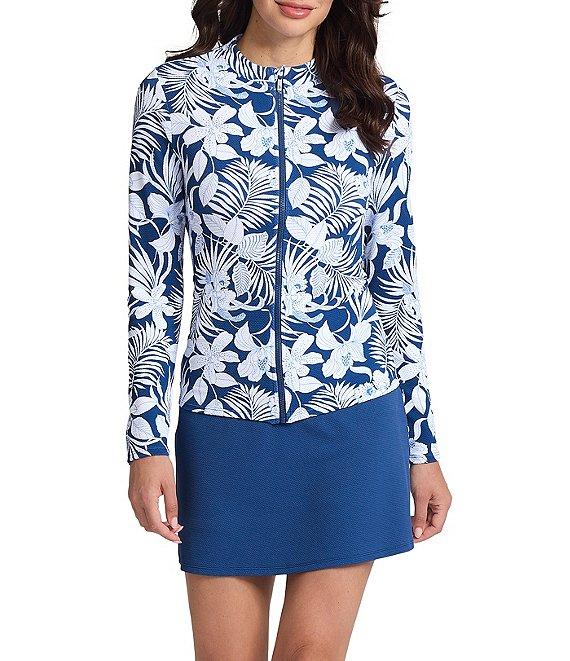 Tommy Bahama Island Cays Pique Solid Zip Pocket Swim Skort Product Image