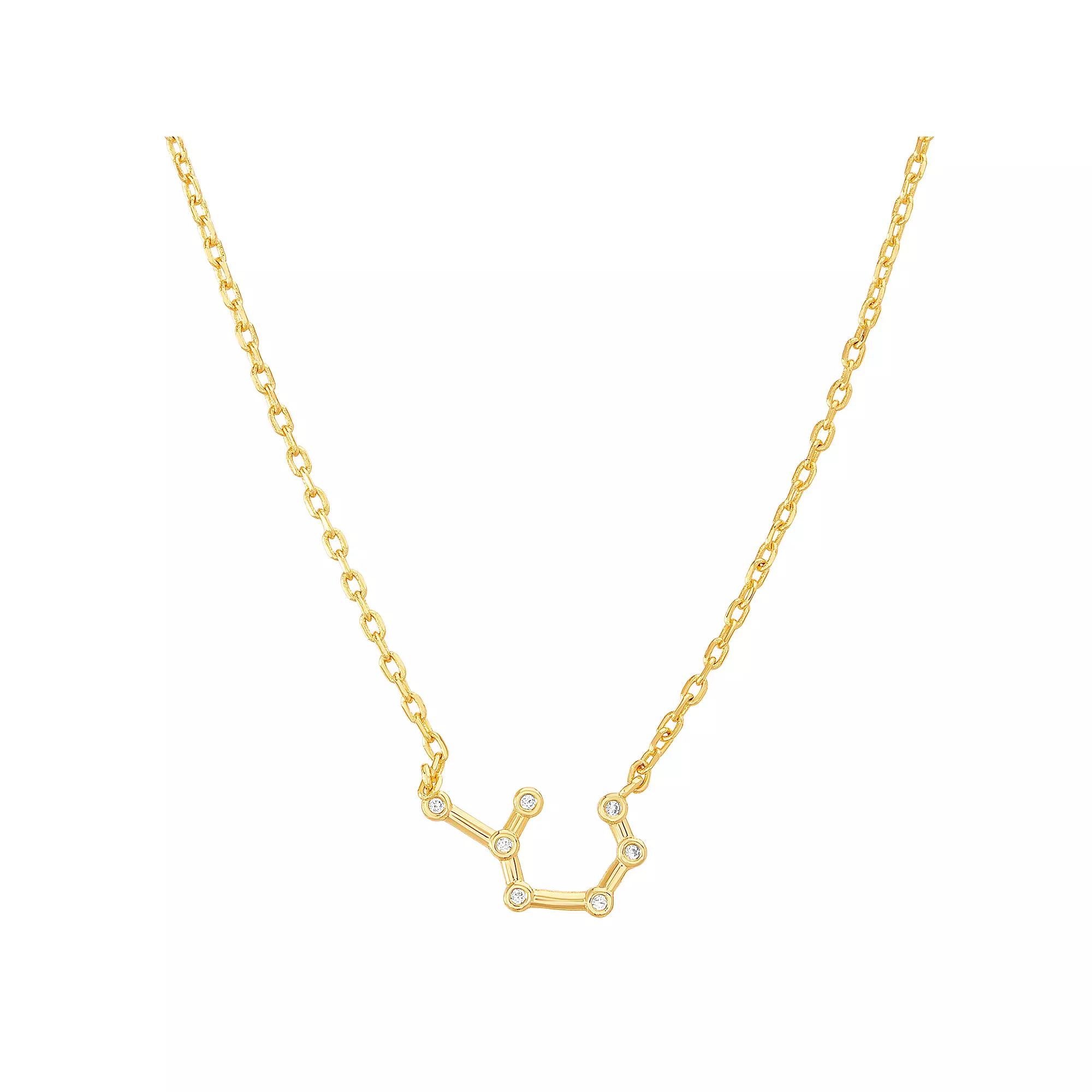 Paige Harper Sterling Silver Cubic Zirconia Zodiac Constellation Necklace, Women's, Size: 16-18" ADJ, Sagittarius Product Image
