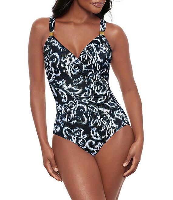 Miraclesuit Adorn Siren V-Neck Underwire Bra One Piece Swimsuit Product Image