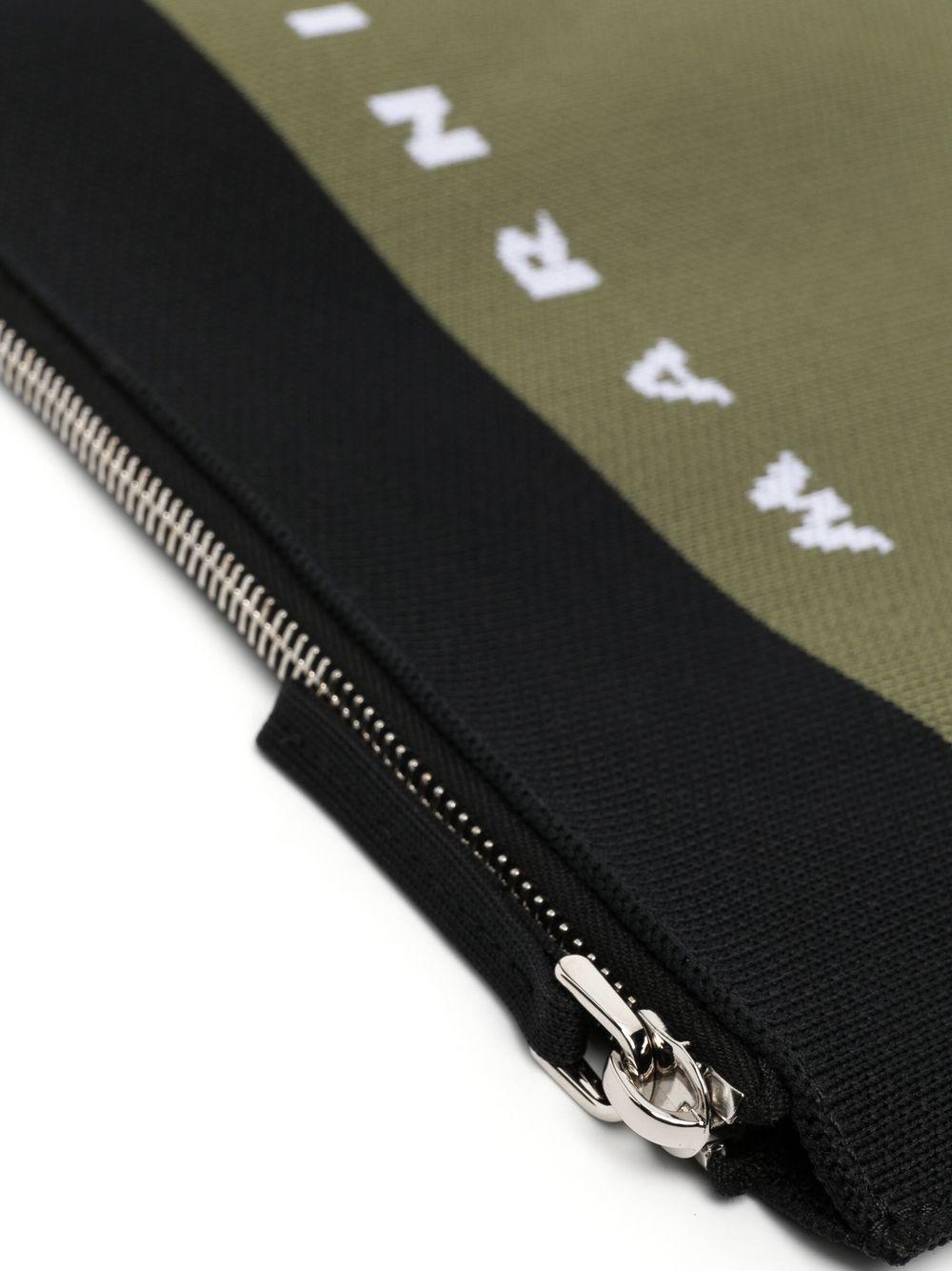 logo-jacquard clutch bag Product Image