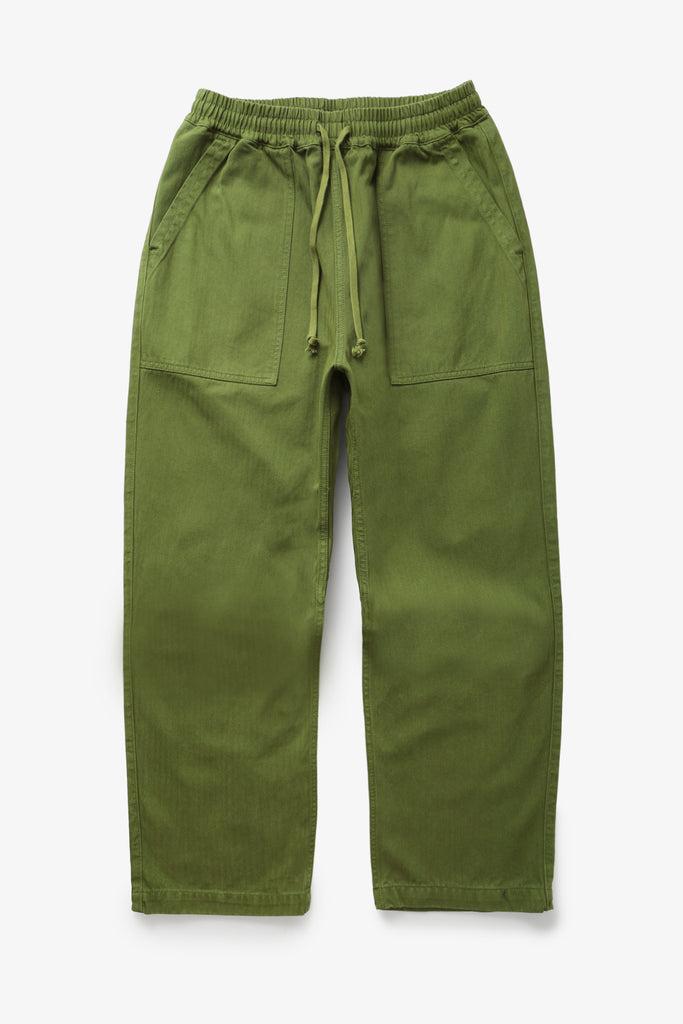 Herringbone Chef Pants - Pesto Product Image