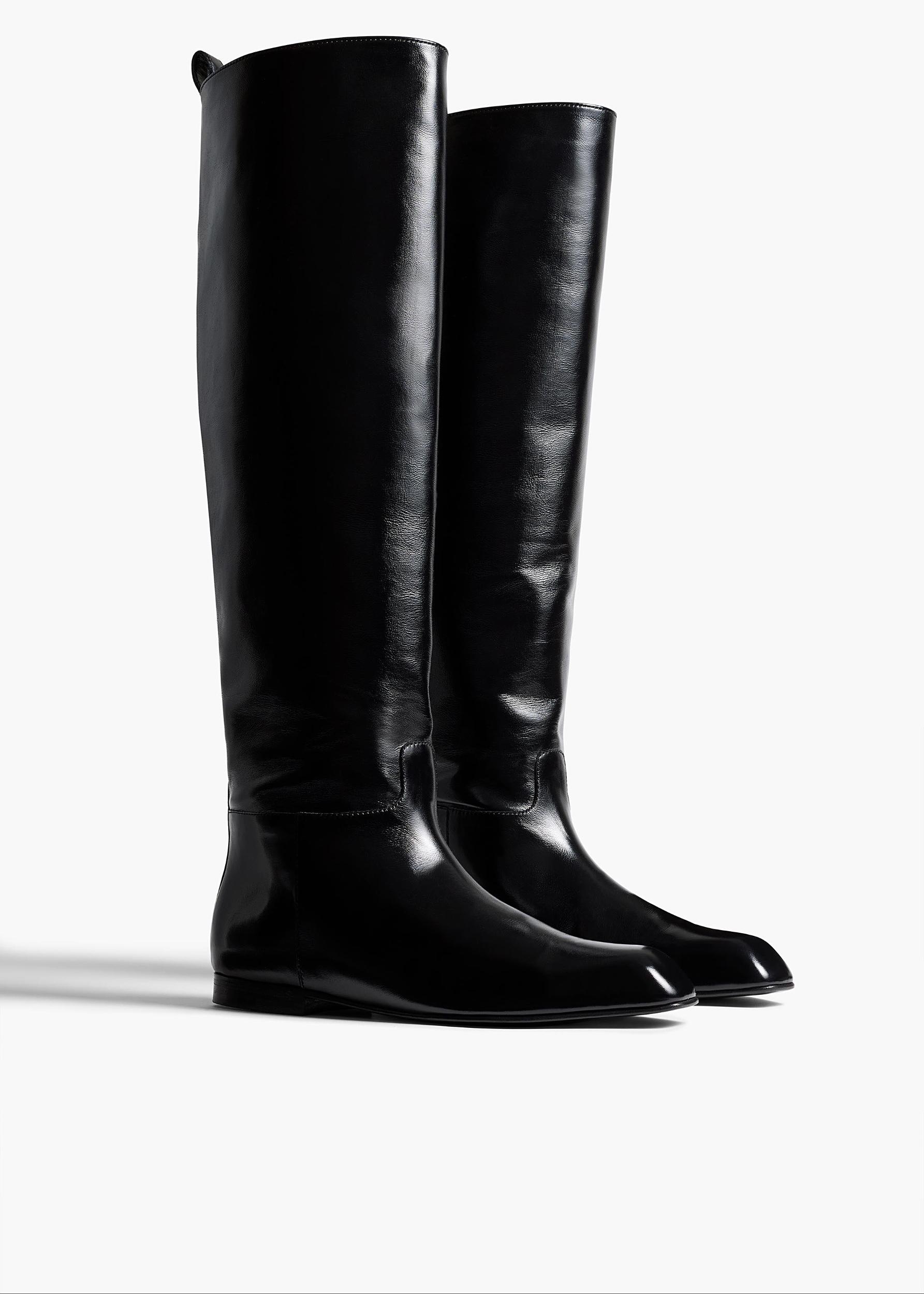 Colt Knee-High Boot in Black Glazed Leather Product Image