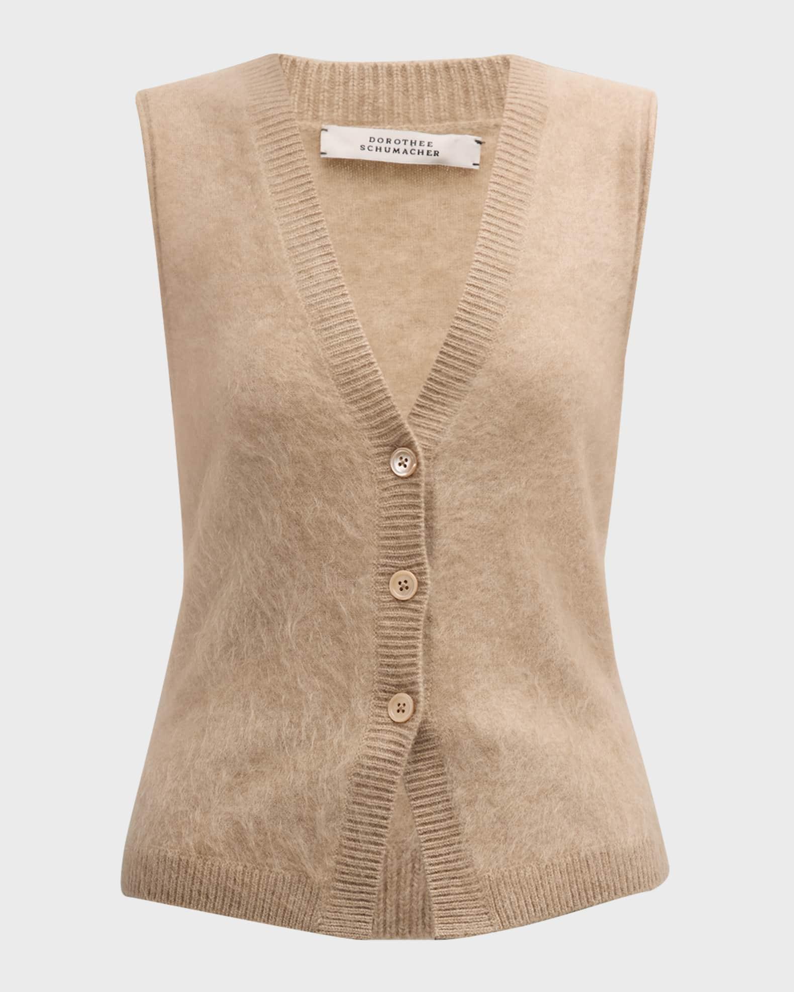 Fluffy Luxury Sleeveless Cashmere Top Product Image