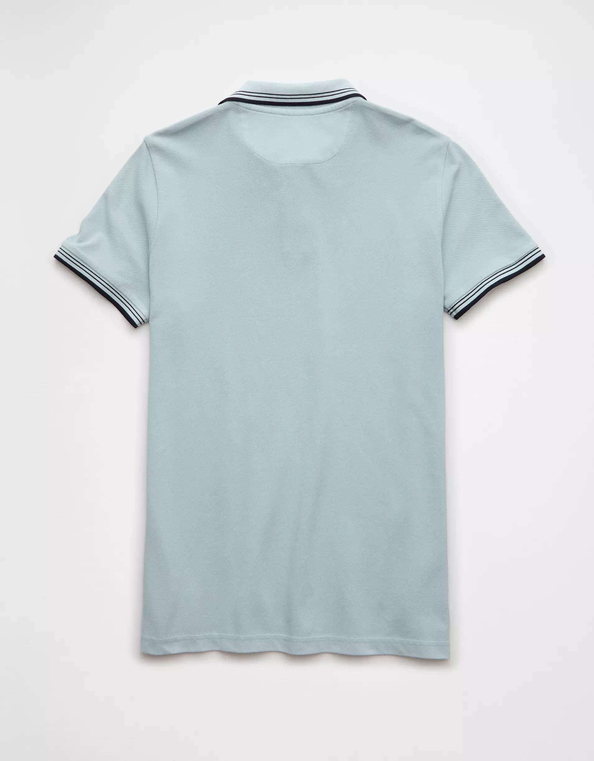 AE Lived-In Stretch Pique Slim Fit Tipped Polo Shirt Product Image
