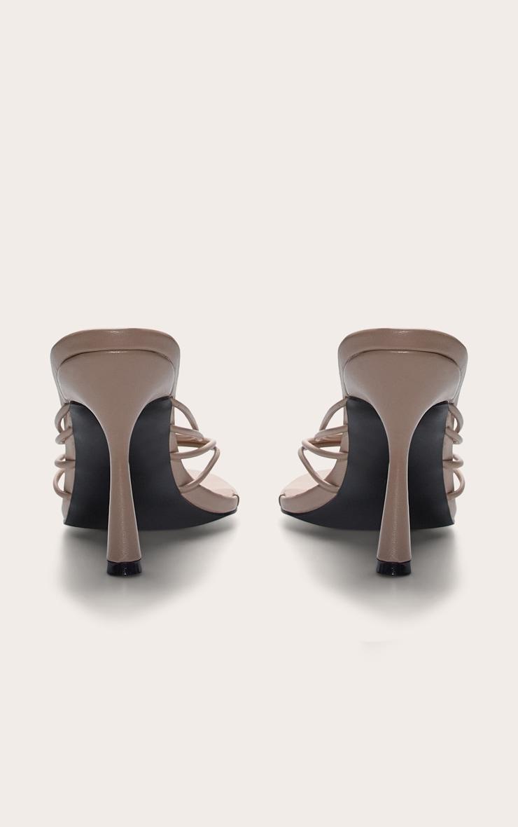 Mushroom Round Toe Thong High Heeled Mules Product Image