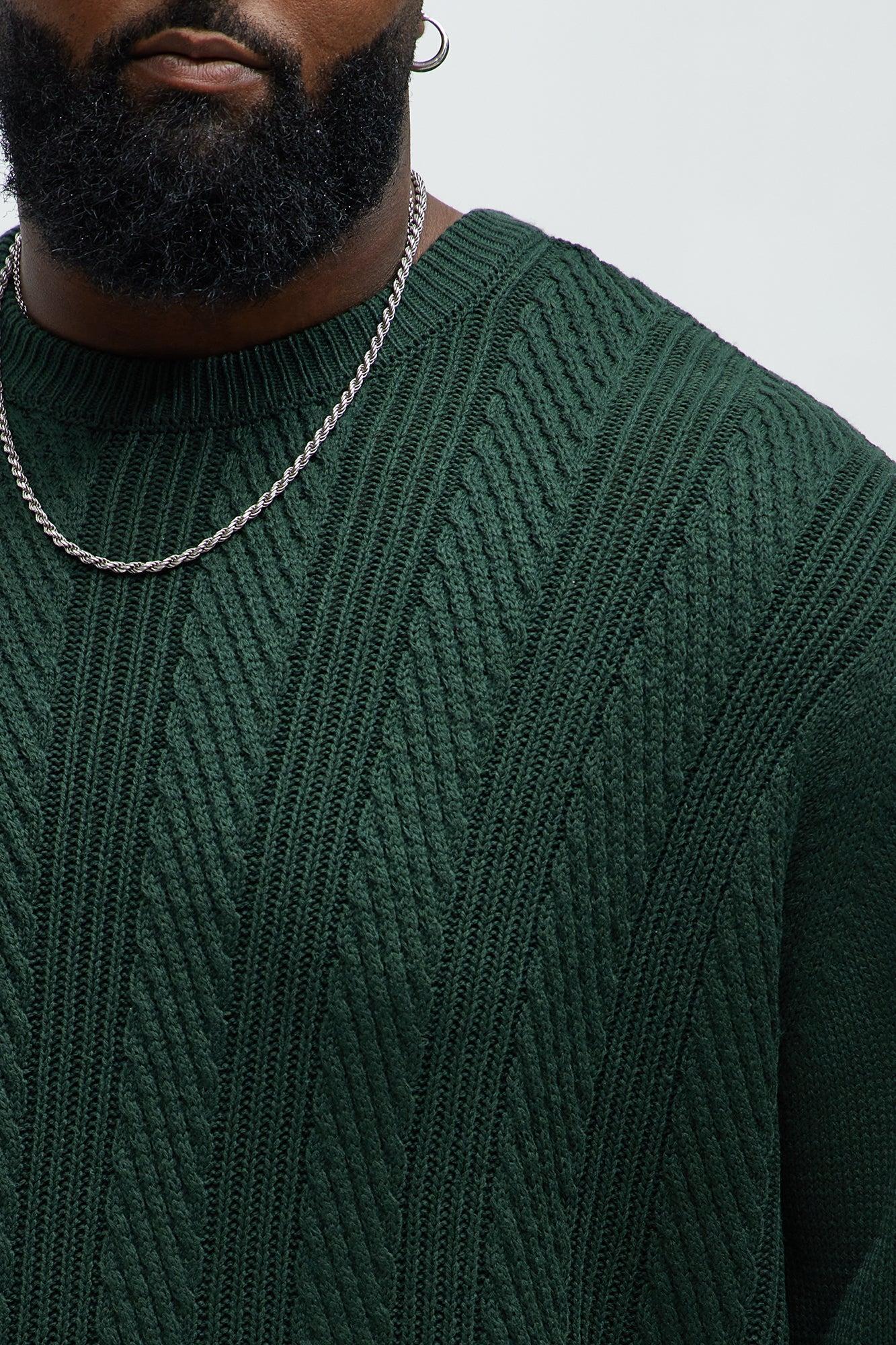 All Night Long Crewneck Sweater - Green Product Image