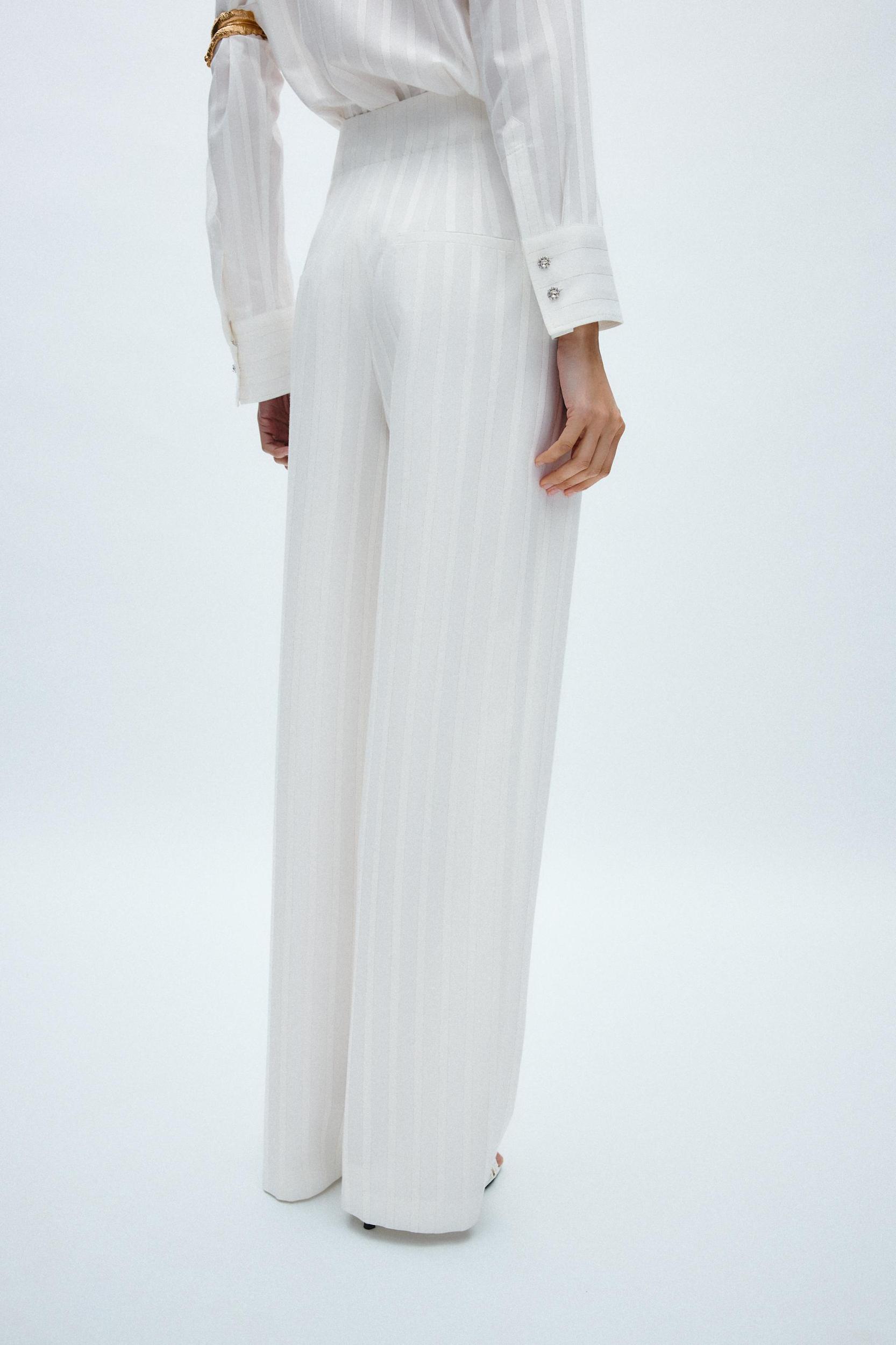 METALLIC THREAD PANTS ZW COLLECTION Product Image
