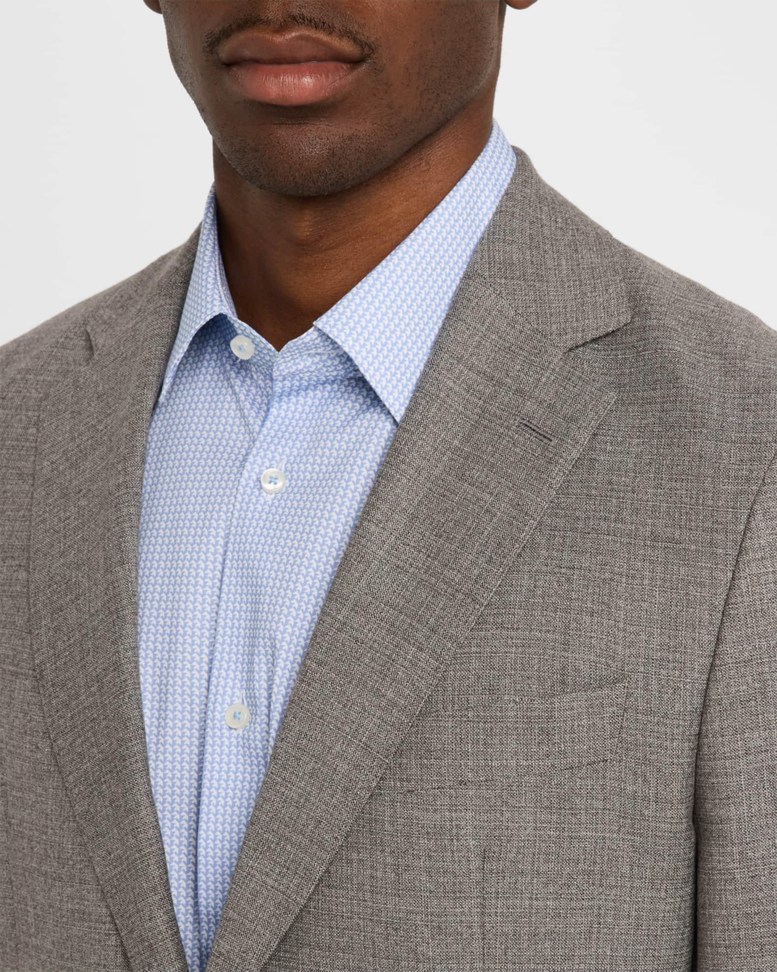 Men's Huge Wool Micro-Pattern Two-Piece Suit Product Image