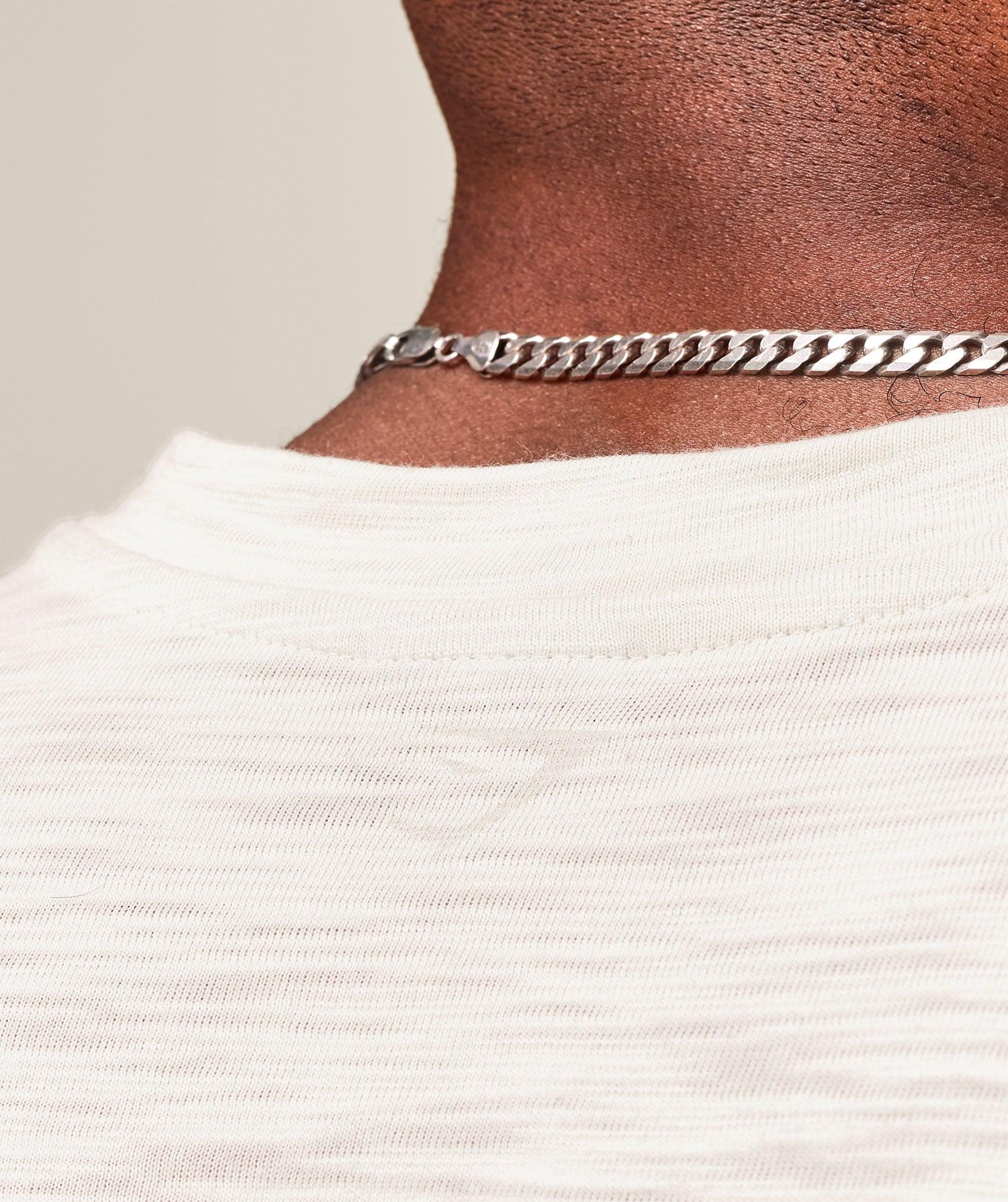 Gymshark Lightweight Slub Textured 3/4 Henley - Oat White Male Product Image