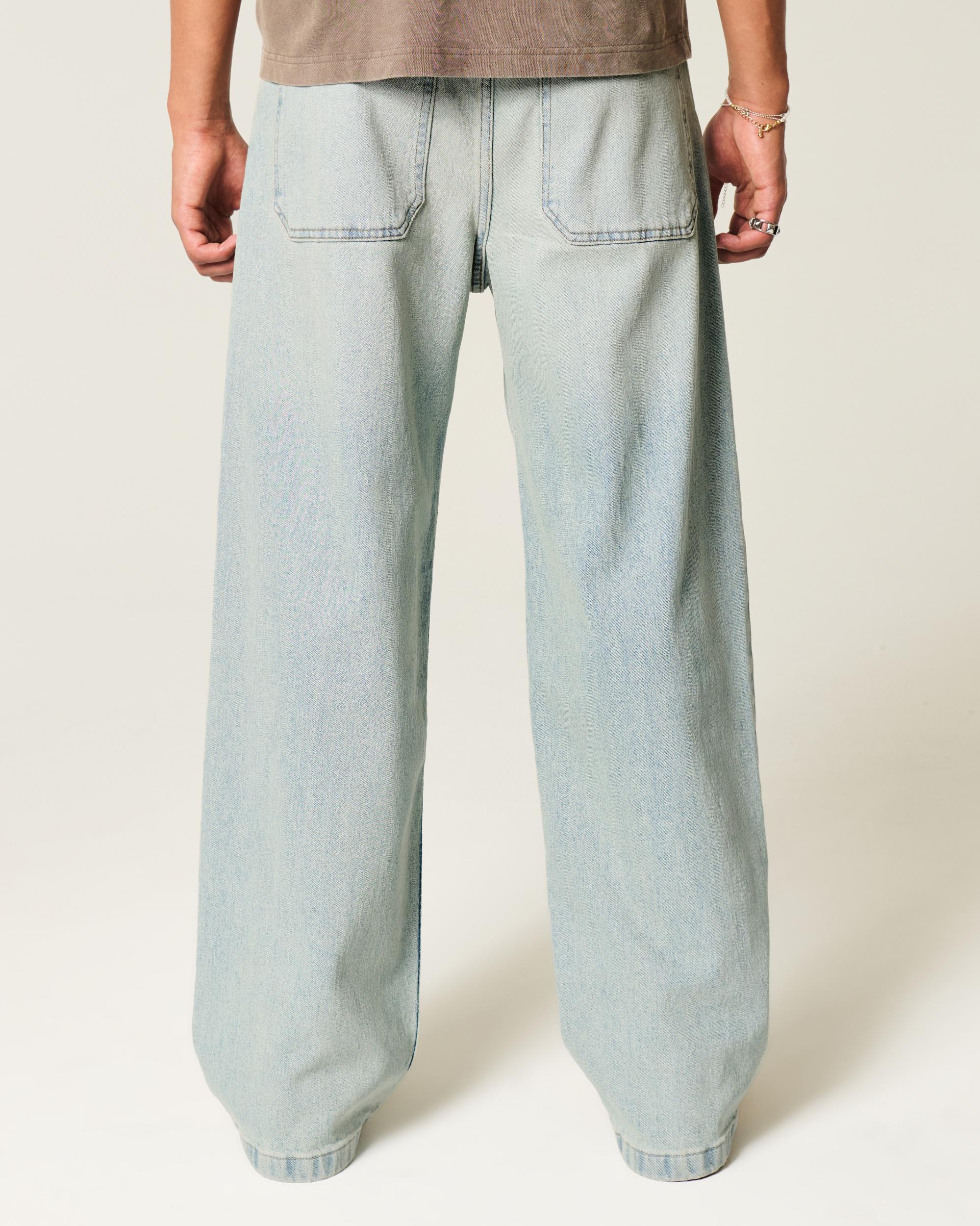 Light Wash Super Baggy Jeans Product Image