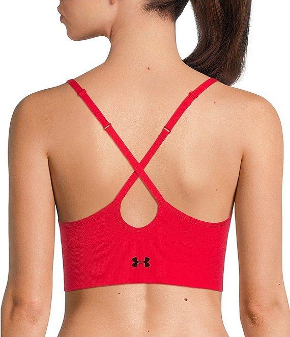 Under Armour Solid 4-Way Stretch Vanish Seamless Scoop Neck Sports Bra Product Image