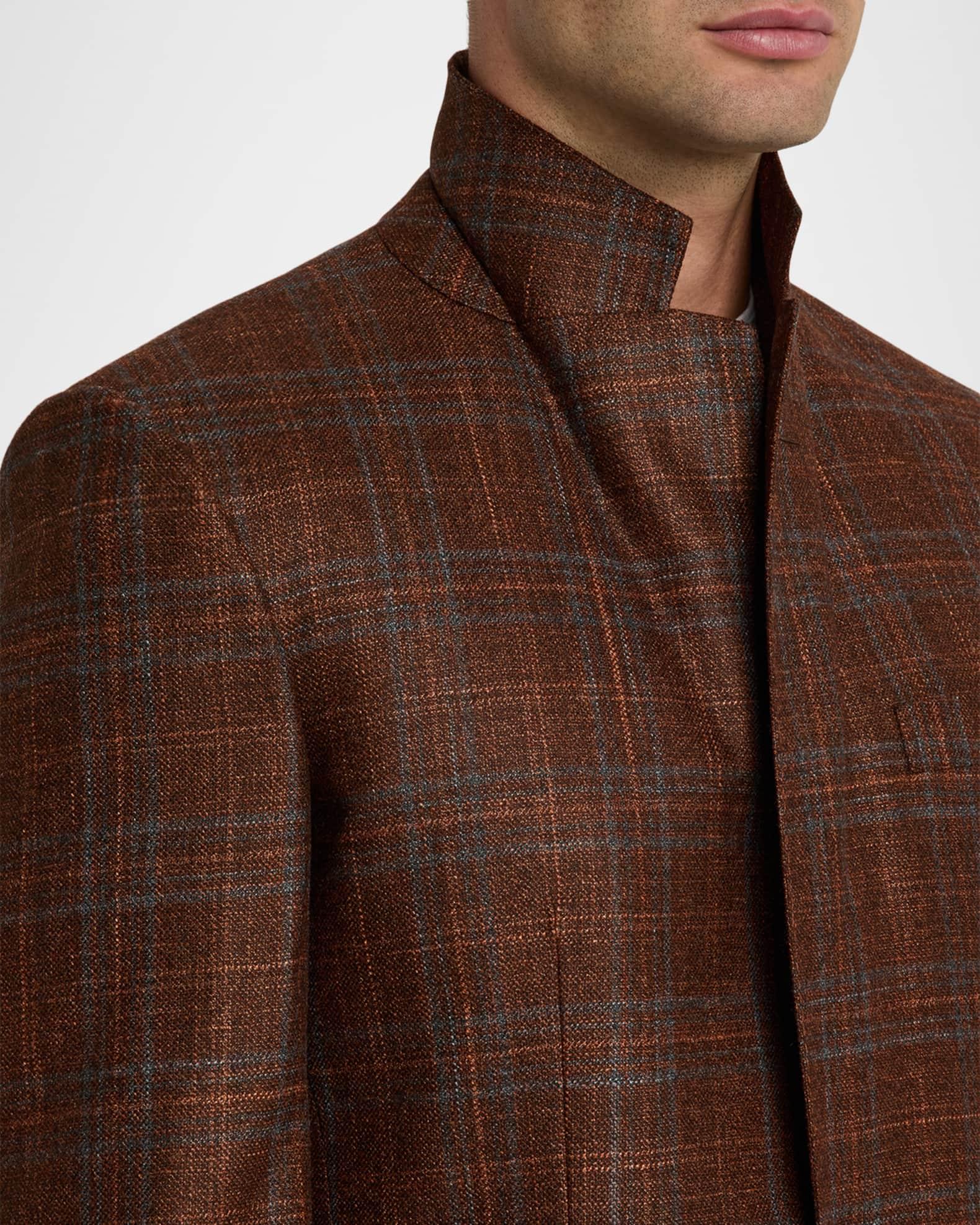Men's Multi-Plaid Notch Lapel Sport Coat Product Image
