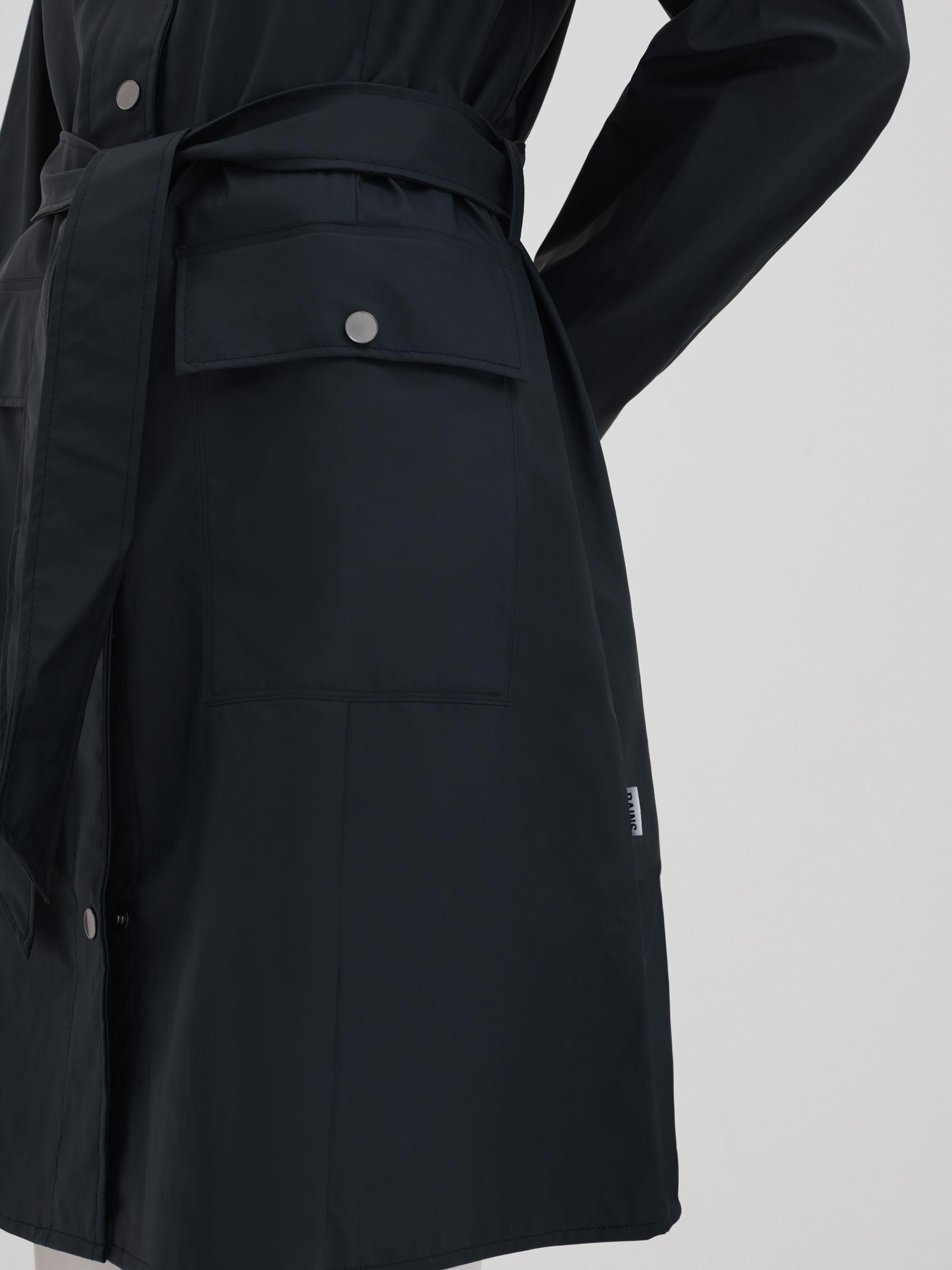 Rains Navy Belted Raincoat in Navy Product Image
