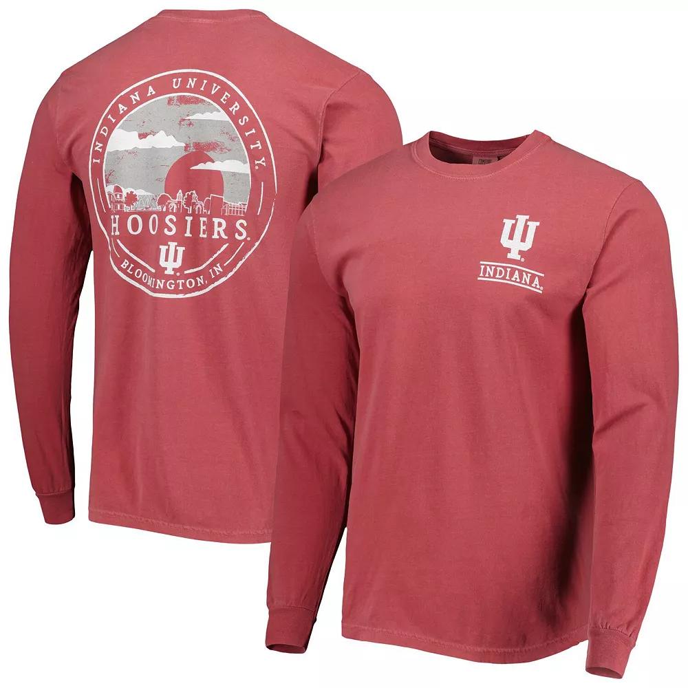Men's Crimson Indiana Hoosiers Circle Campus Scene Long Sleeve T-Shirt, Size: Large, Red Product Image