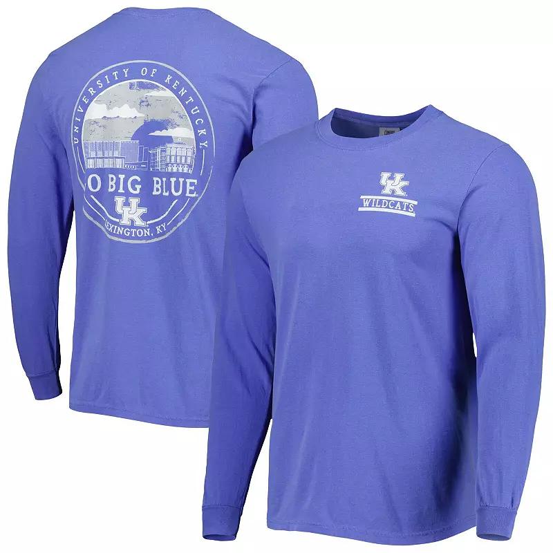 Mens Royal Kentucky Wildcats Circle Campus Scene Long Sleeve T-Shirt Product Image