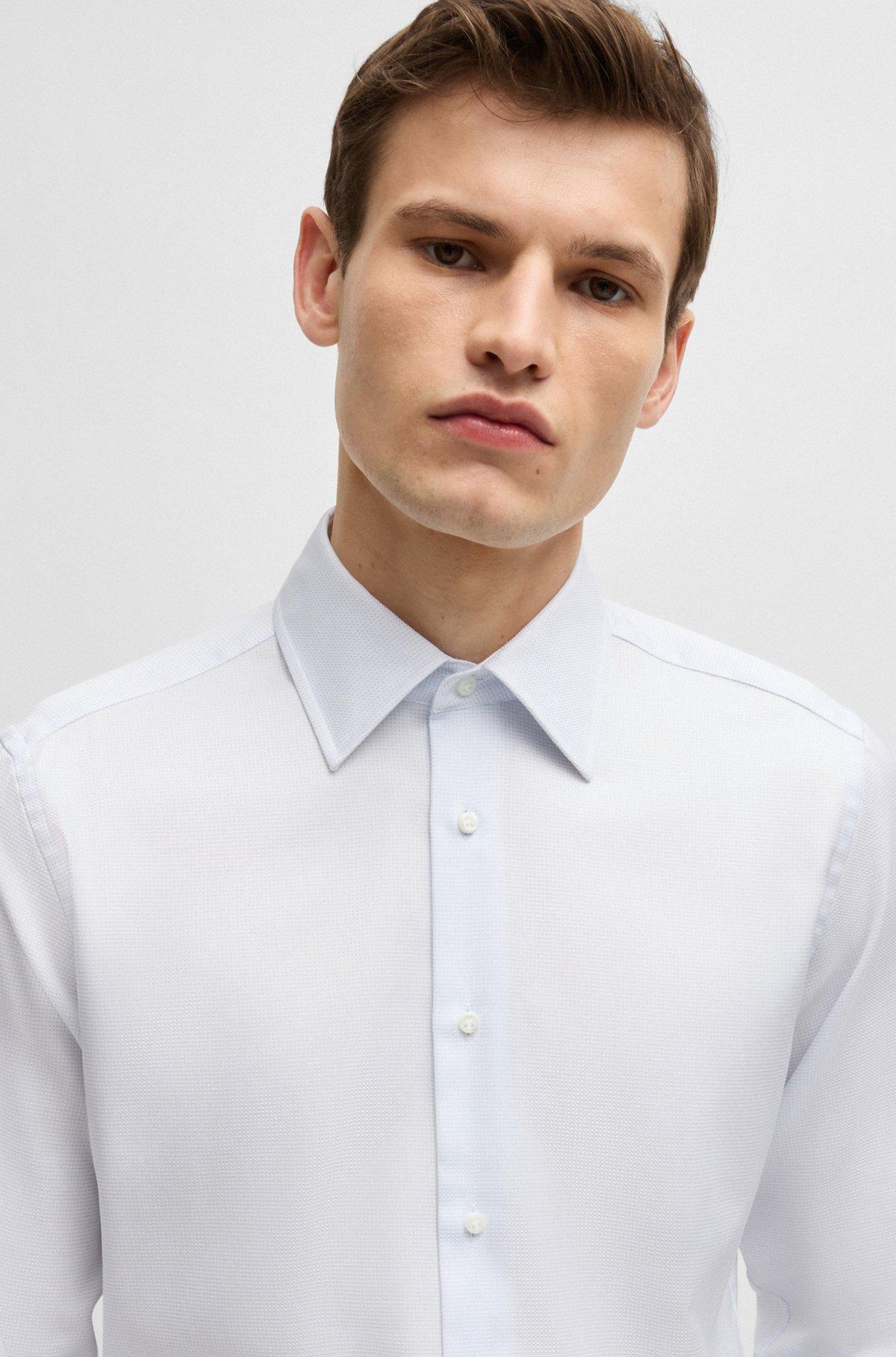 Regular-fit shirt in Italian-made non-iron cotton Product Image
