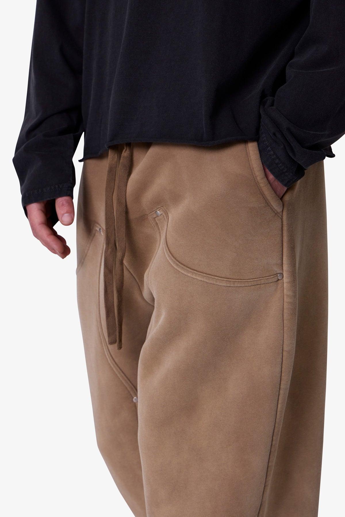 West Double Knee Sweatpants - Tan Product Image
