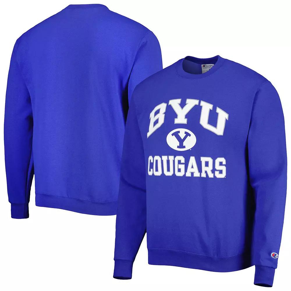 Men's Champion Royal BYU Cougars High Motor Pullover Sweatshirt, Size: 2XL, Blue Product Image