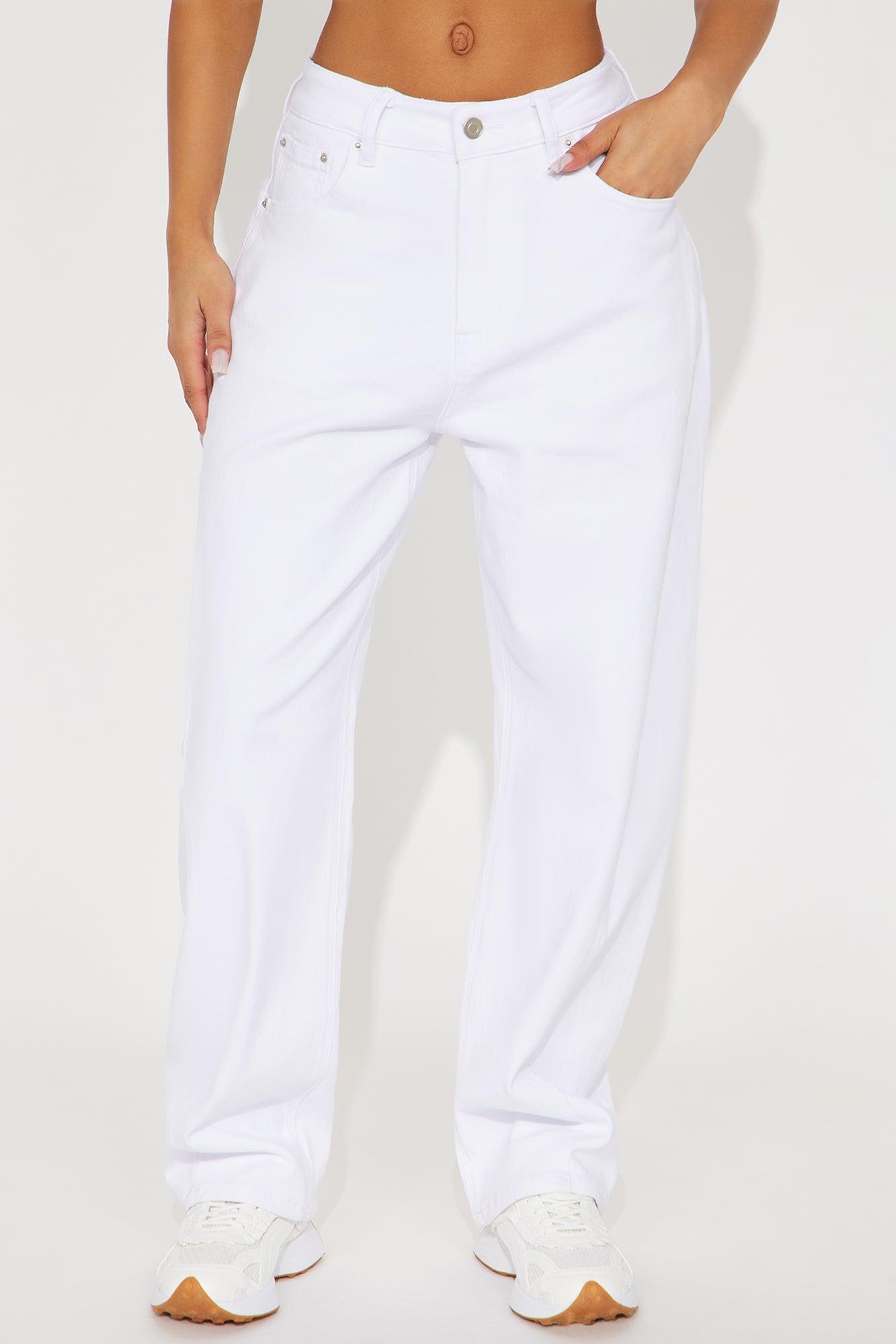 Allegra Barrel Pant - White Female Product Image