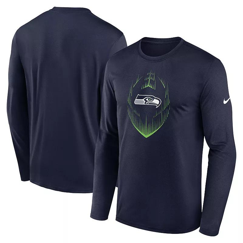 Men's Nike Black Stanford Cardinal Primary Stack Legend Long Sleeve T-Shirt,  Product Image