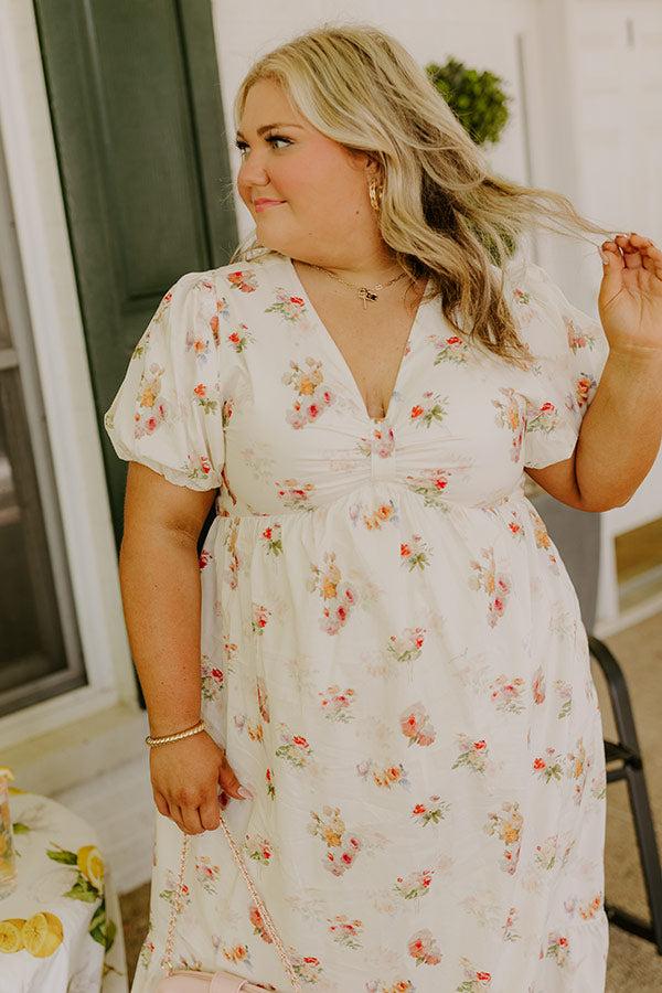 Field Of Grace Floral Midi Dress Curves Product Image