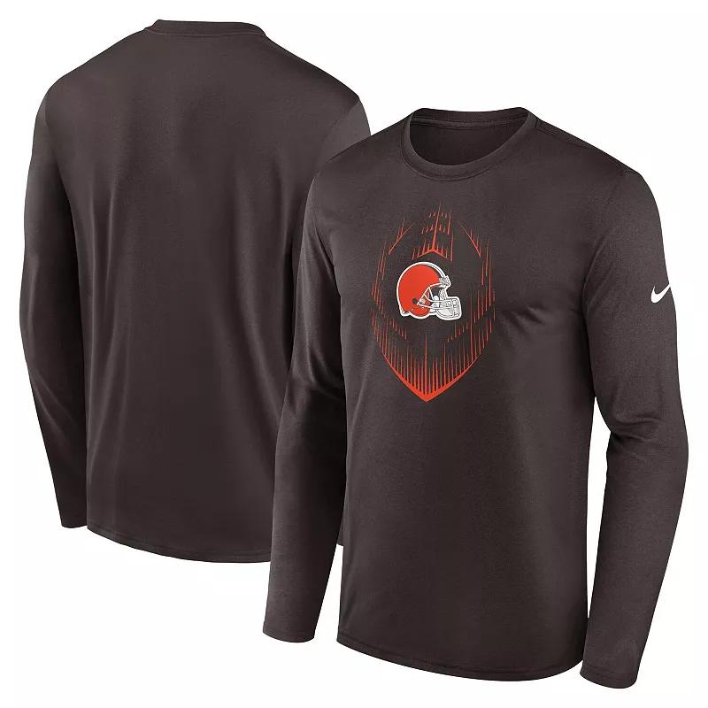 Men's Nike Brown Cleveland Browns Legend Icon Long Sleeve T-Shirt,  Product Image