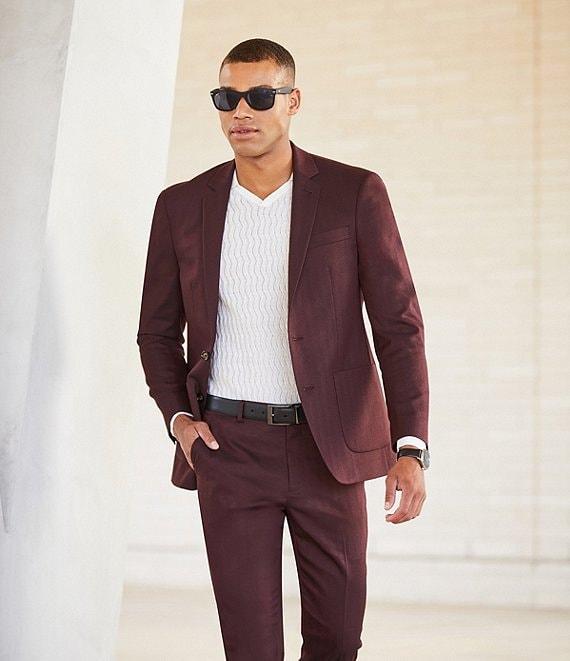 Murano Prehistoric Prep Collection Solid Textured Johnny Sweater Polo Shirt Product Image