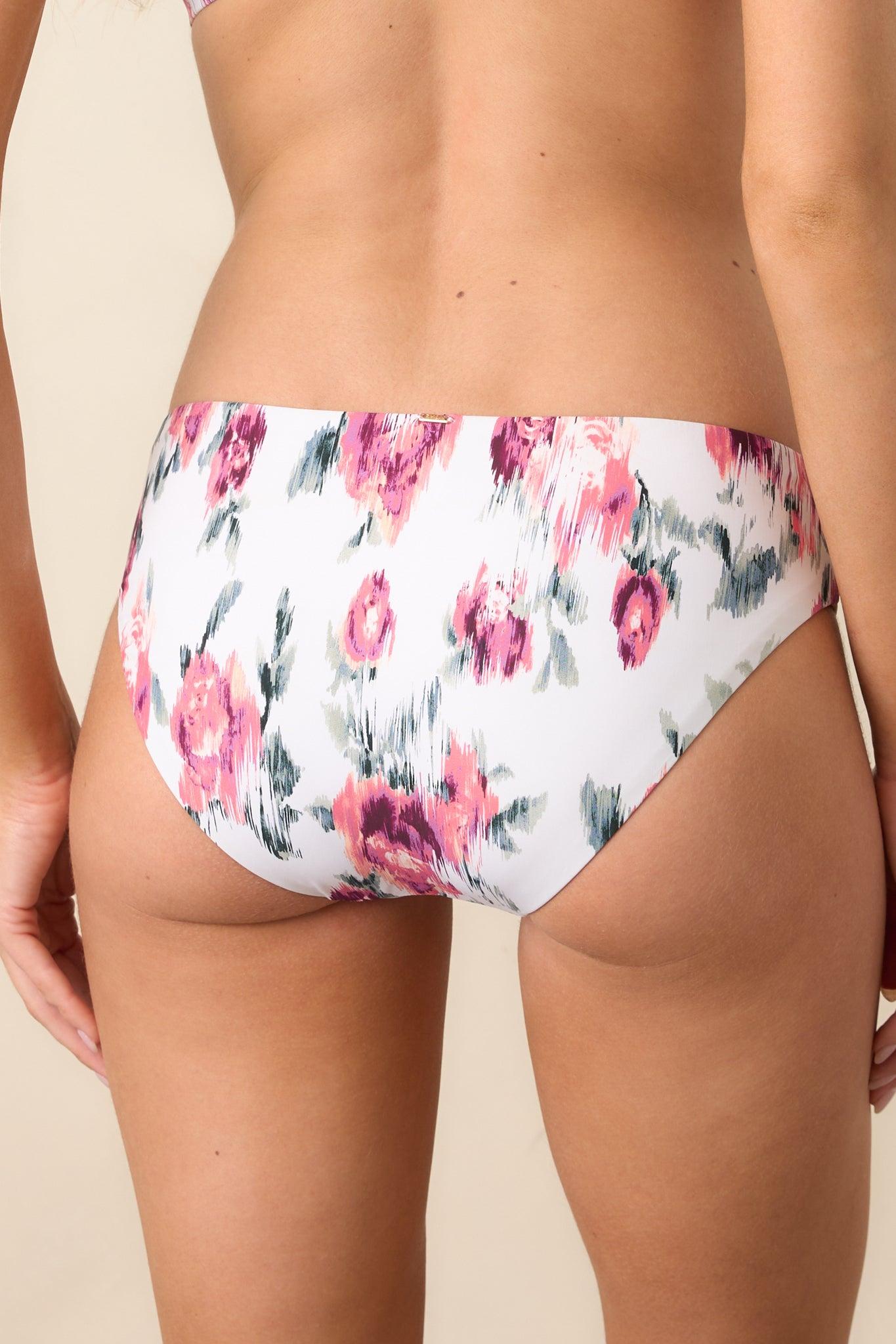 Saltwater Serenity Ivory Floral Bikini Bottoms Product Image
