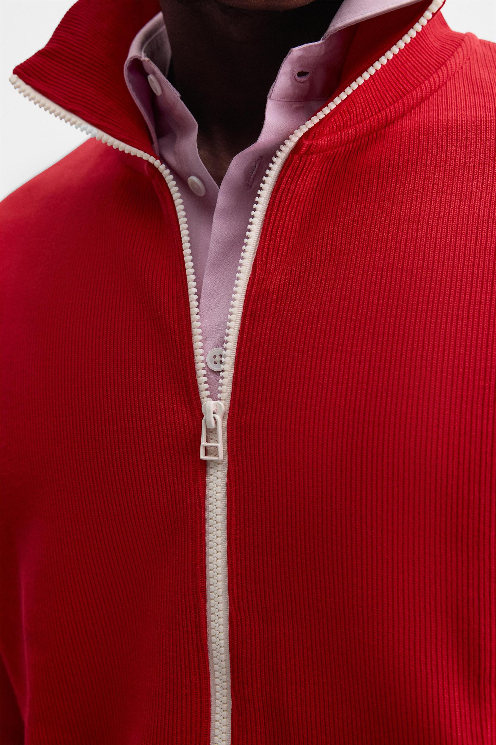 TEXTURED ZIP SWEATSHIRT Product Image