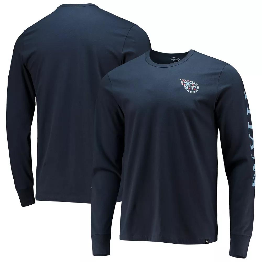 Men's '47 Navy Tennessee Titans Franklin Long Sleeve T-Shirt,  Product Image
